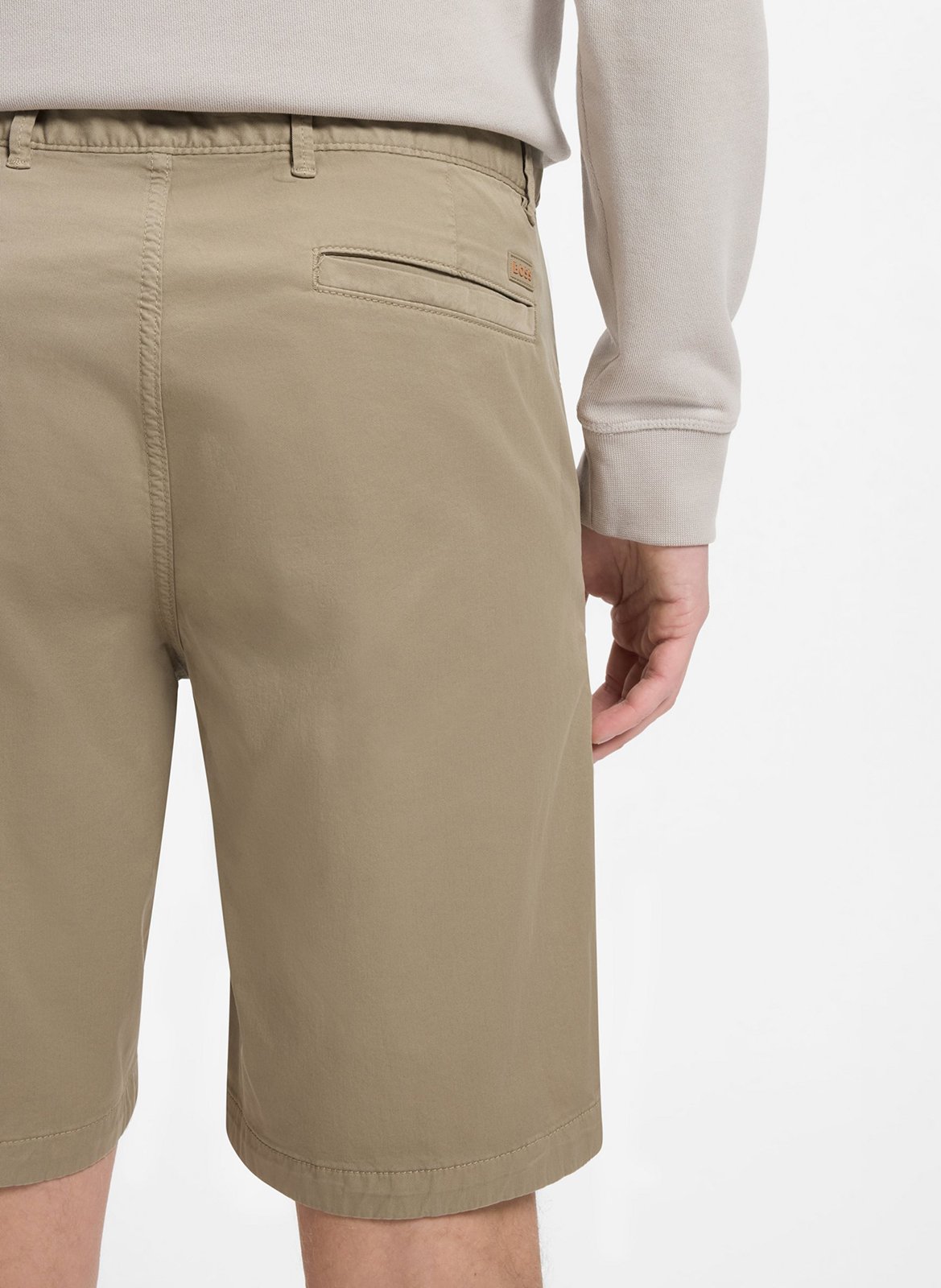 Straight cotton-blend shorts BOSS Brown