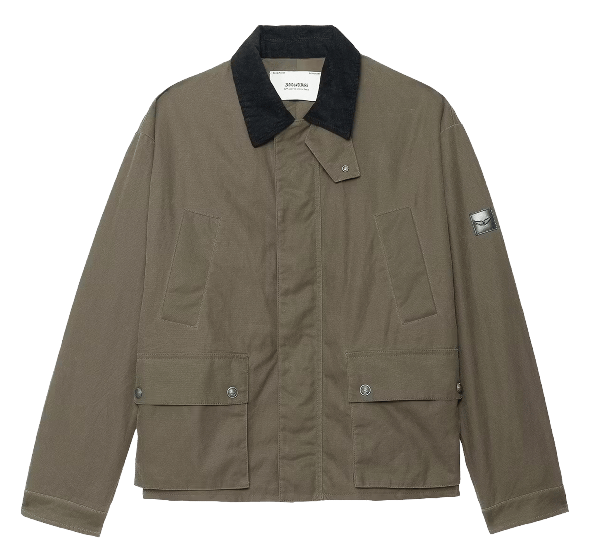 Blouson oversize col classique en coton ZADIG&VOLTAIRE Beige