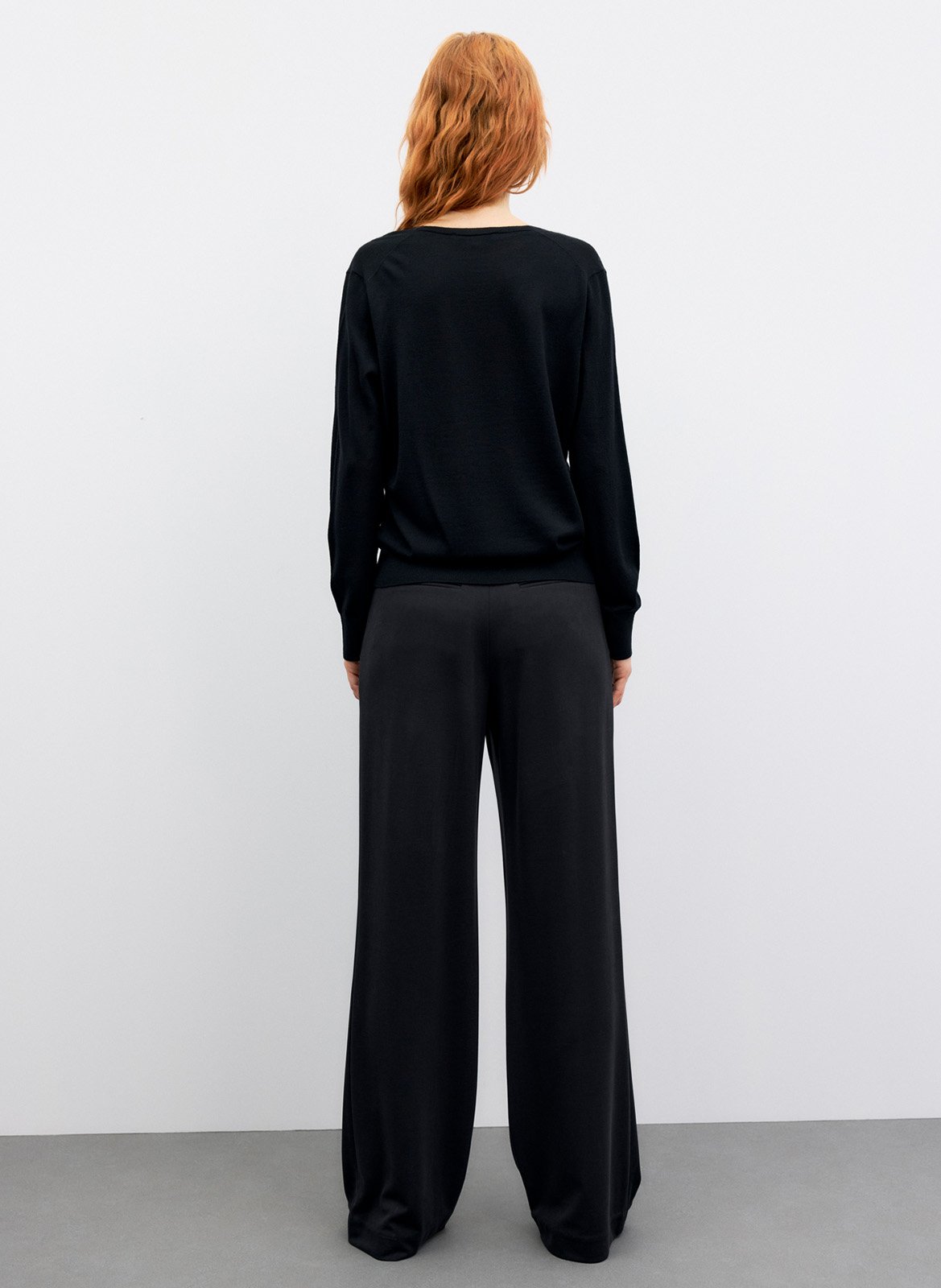 Straight V-neck wool sweater GERARD DAREL Black