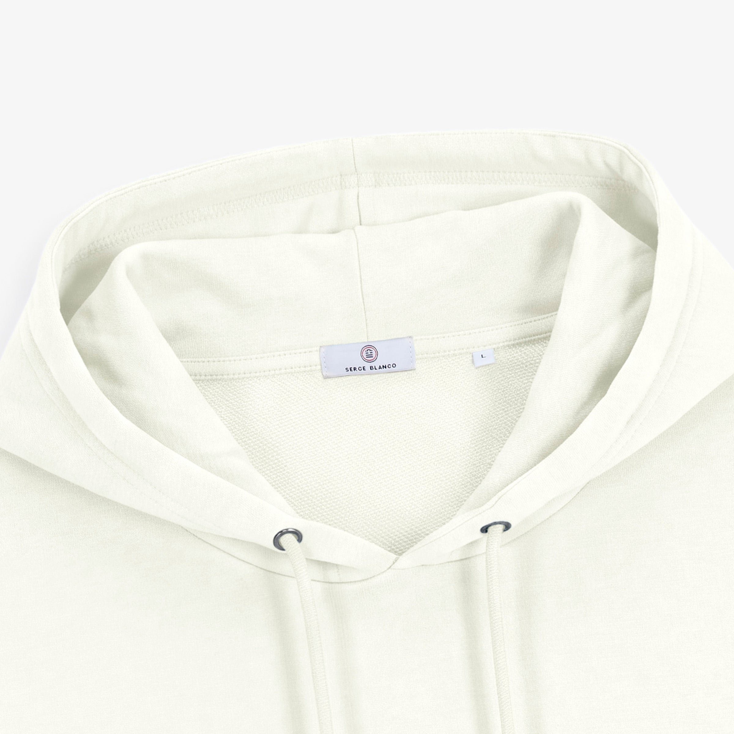 Cotton sweatshirt fabric hoodie SERGE BLANCO White