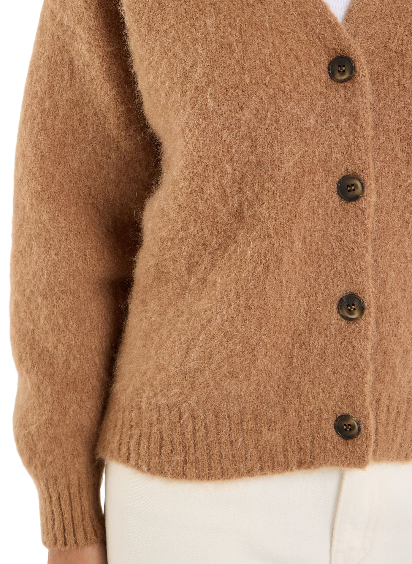 Wuley mohair and alpaca blend cardigan SAISON 1865 Brown