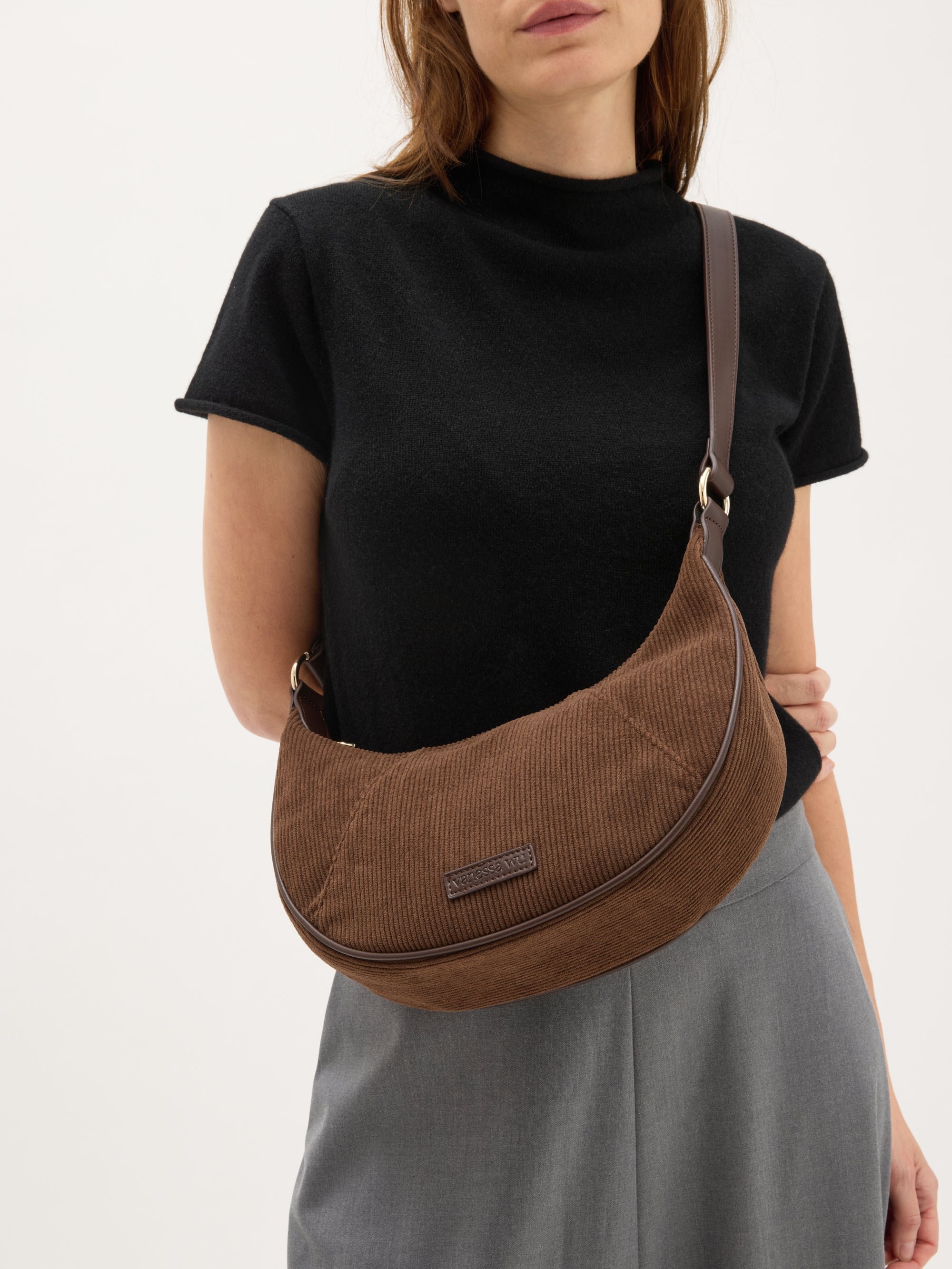Half Moon Fanny Pack VANESSA WU Brown