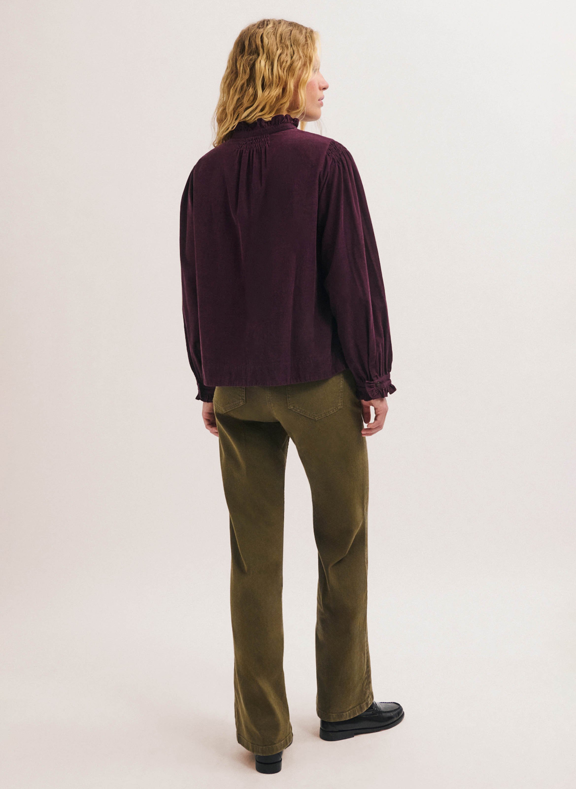 Ruimvallende, katoenen blouse PABLO Rood