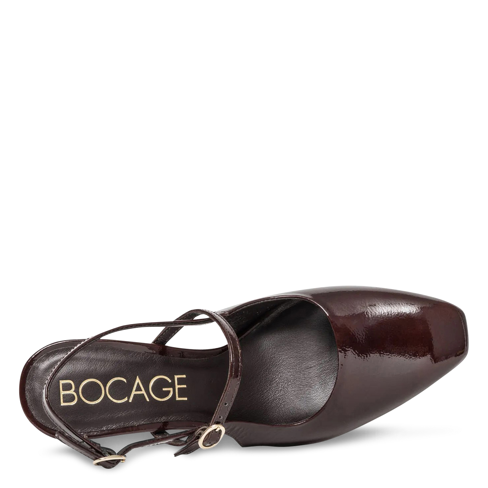 Camelia patent leather high heels  BOCAGE Brown