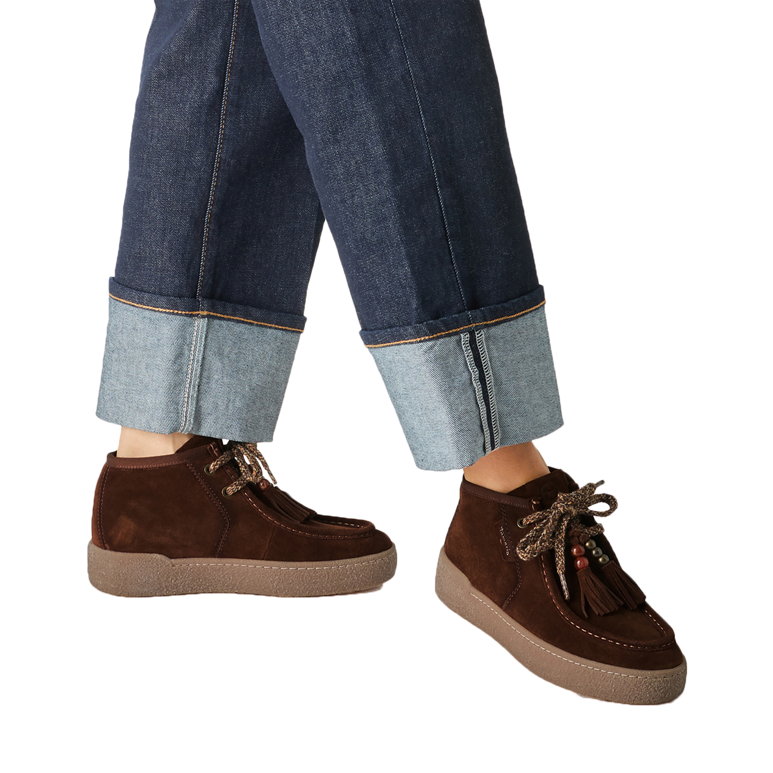 Leather ankle boot TAMARIS Brown
