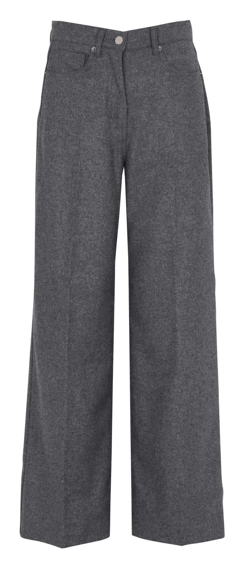 Pantalon large en laine mélangée MOMONI Gris