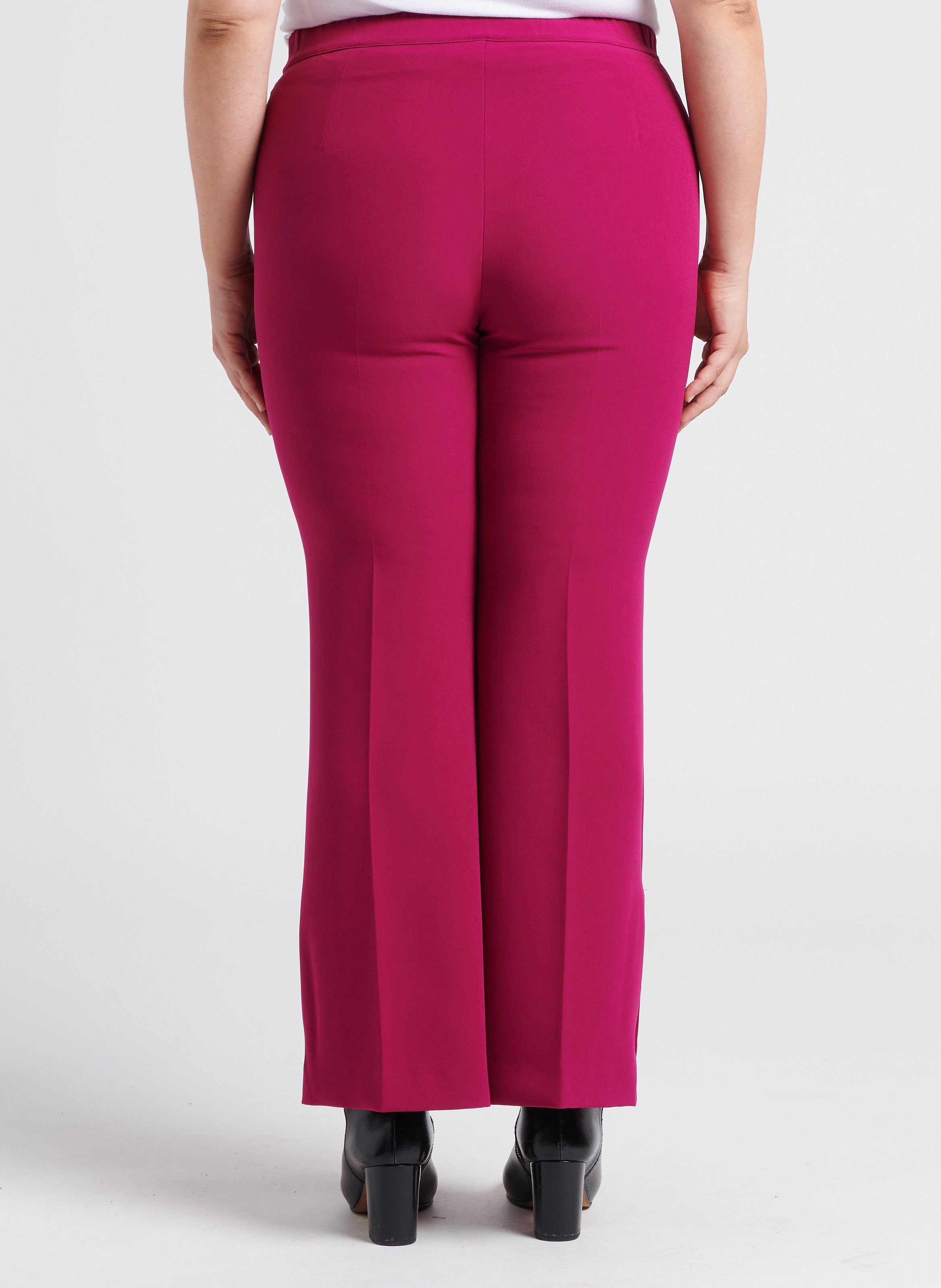 Pantalon droit taille haute PERSONA by Marina Rinaldi Violet
