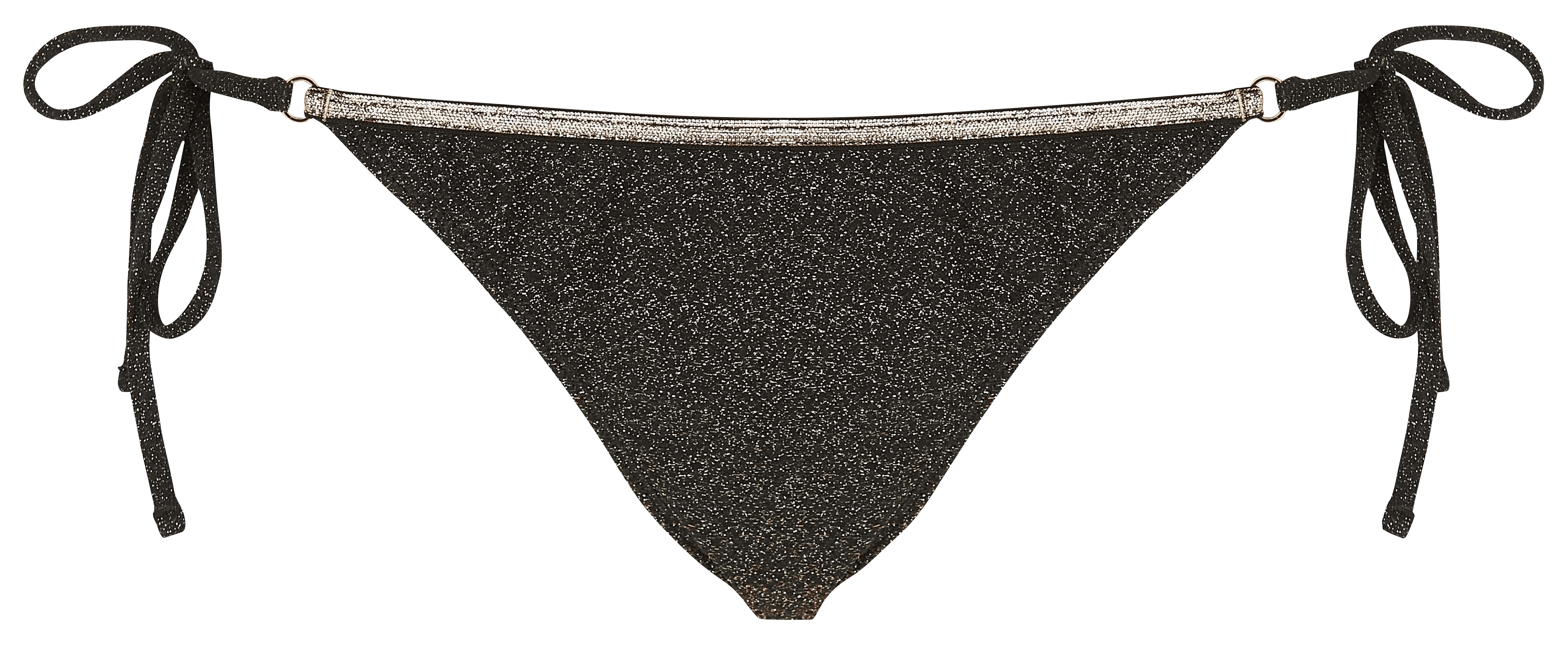 High-cut Metallic Thread Bikini Sparkling Black La Nouvelle - Women