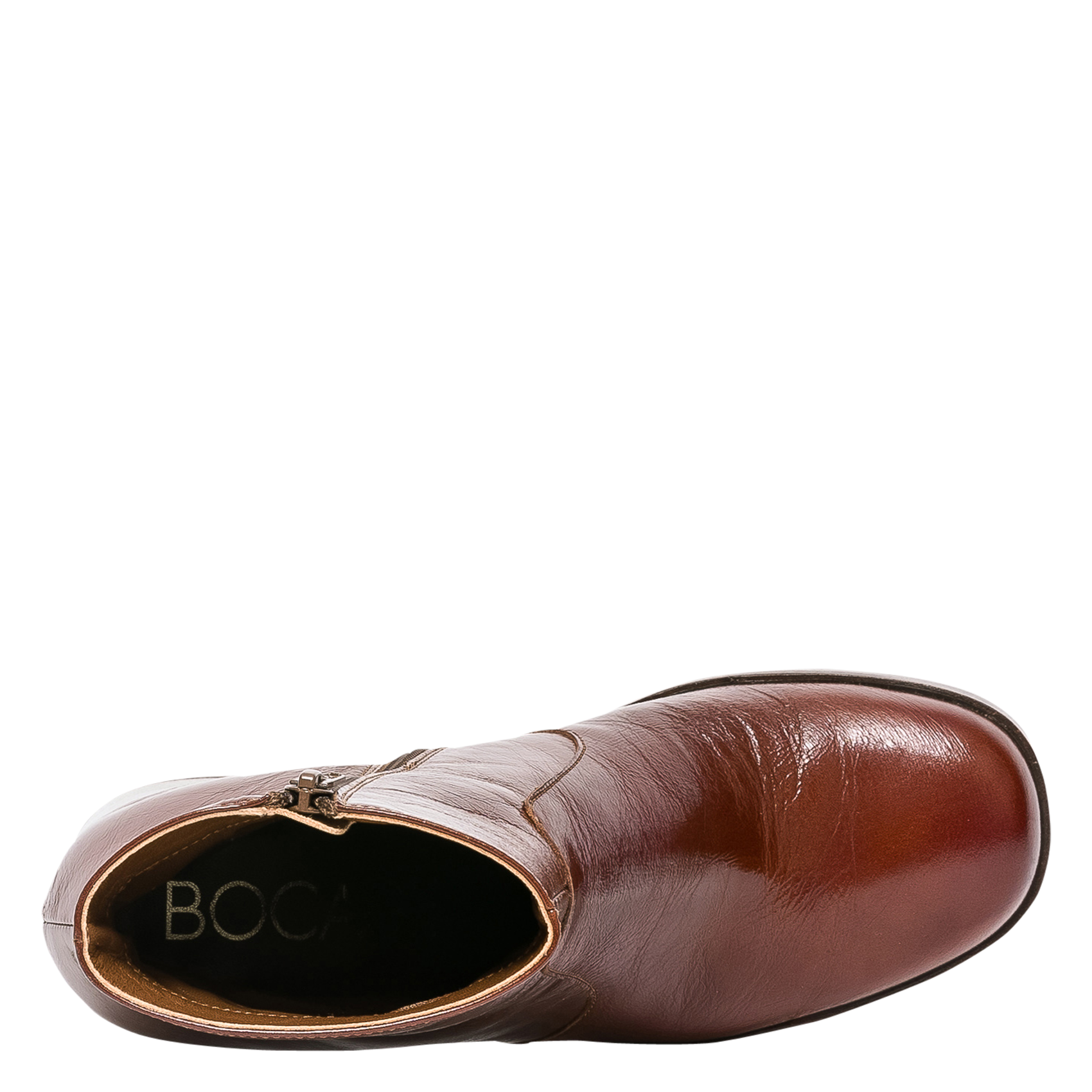 Bottines à talons en cuir BOCAGE Marron