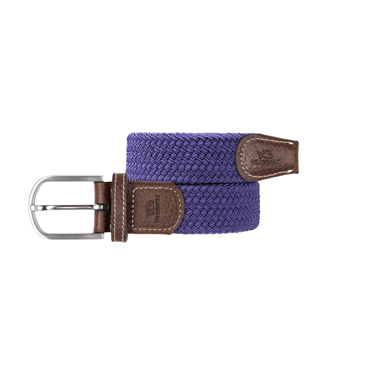 Solid Elastic Braided Belt BILLYBELT Purple