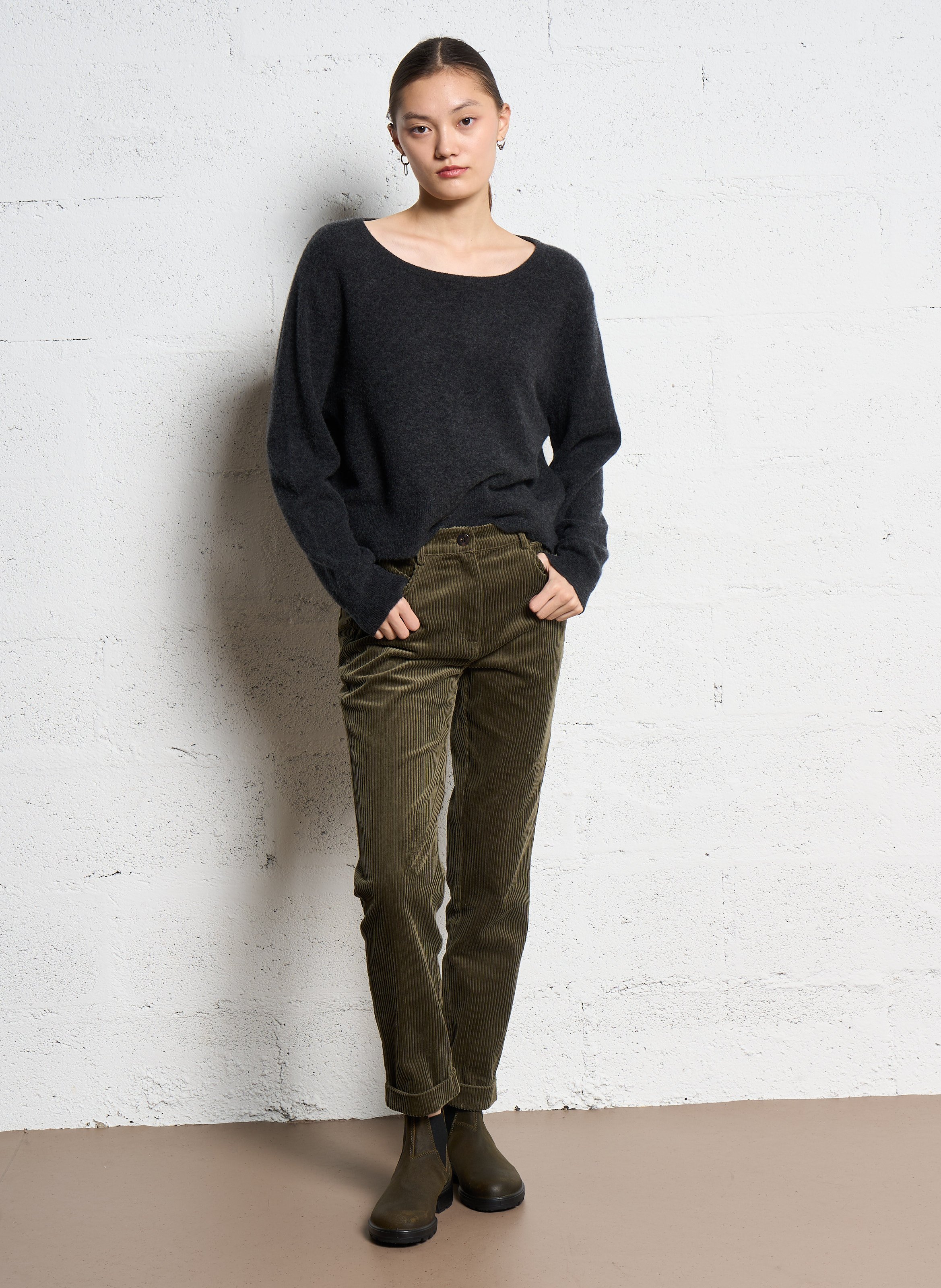 Pull ample en laine mélangée AMERICAN VINTAGE Noir