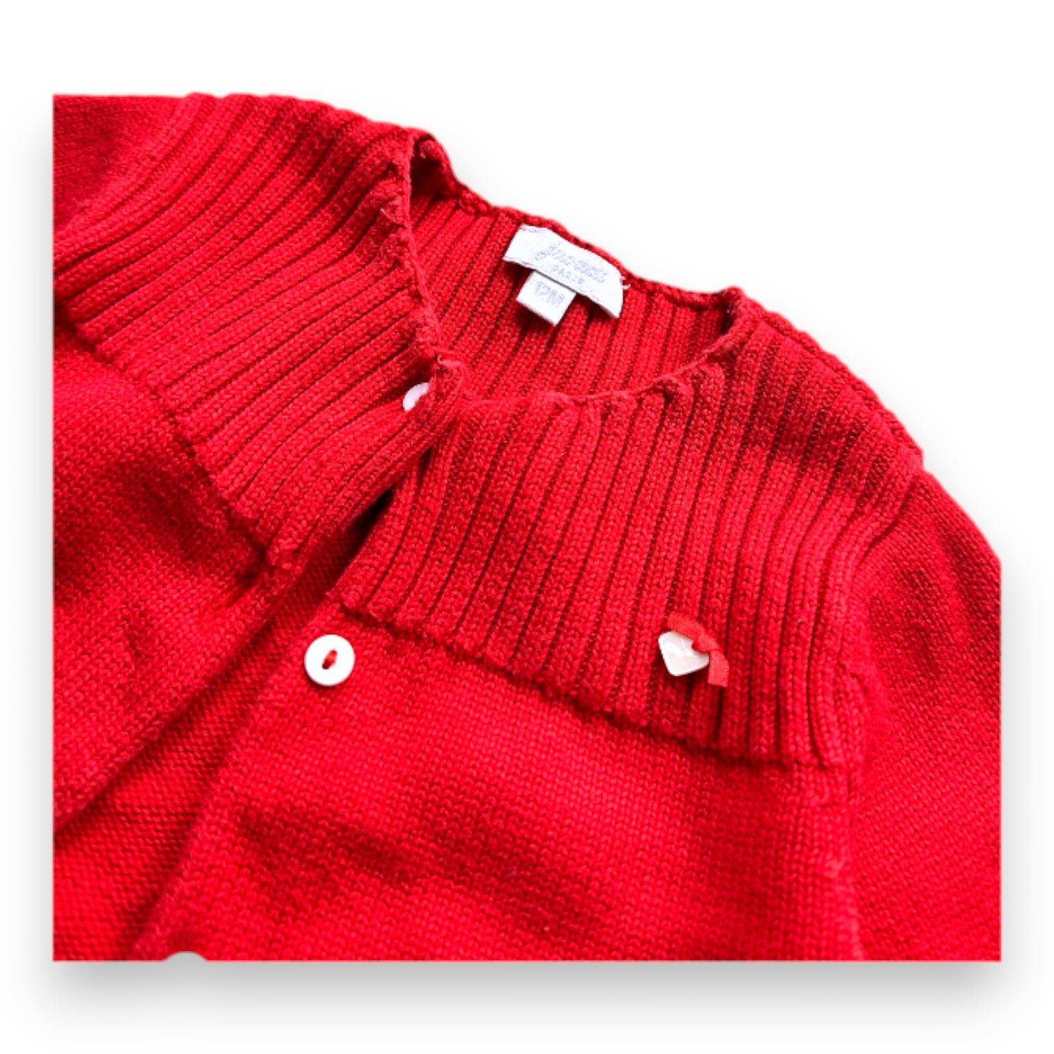 Red baby cardigan - 12 months JACADI - Seconde Main Red