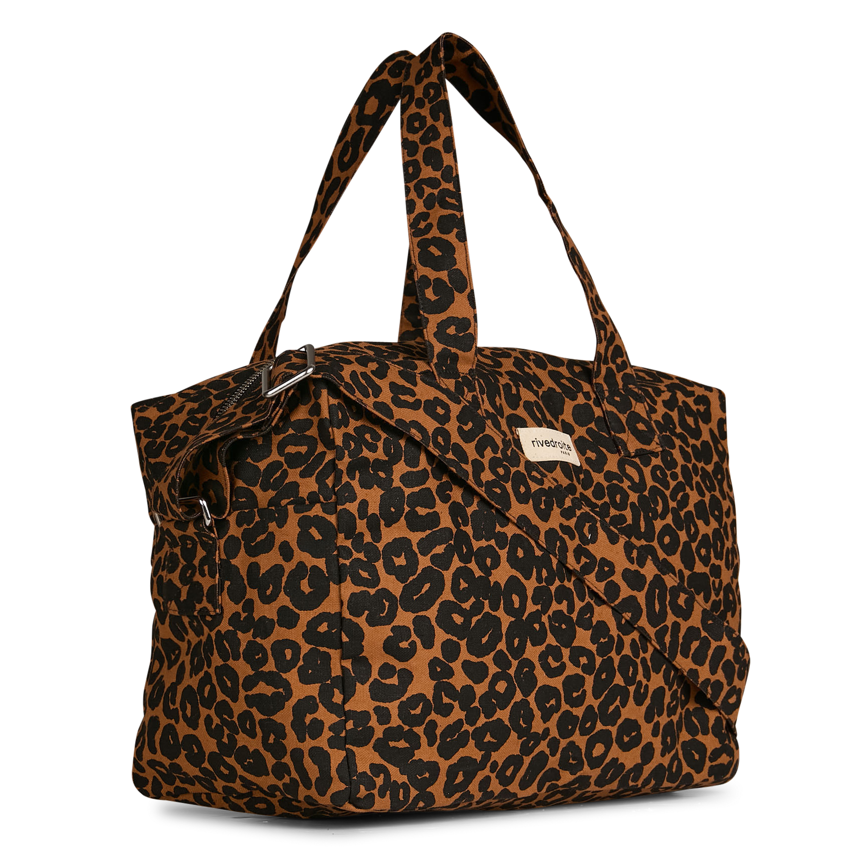 Printed cotton shopper RIVEDROITE PARIS Brown