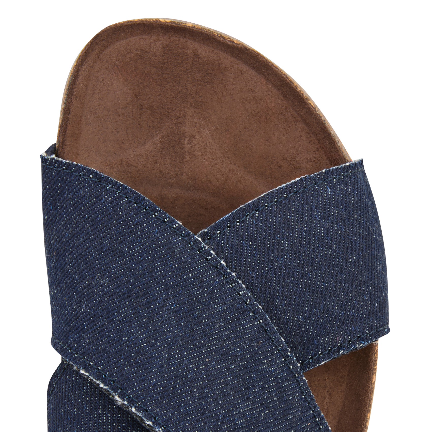 Flat denim strap sandals BOSABO Blue