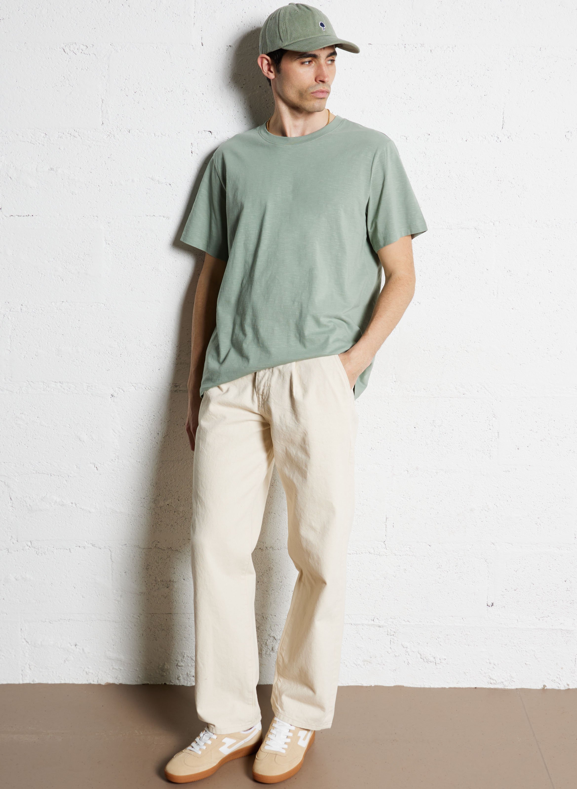 Short-sleeved organic cotton T-shirt Green