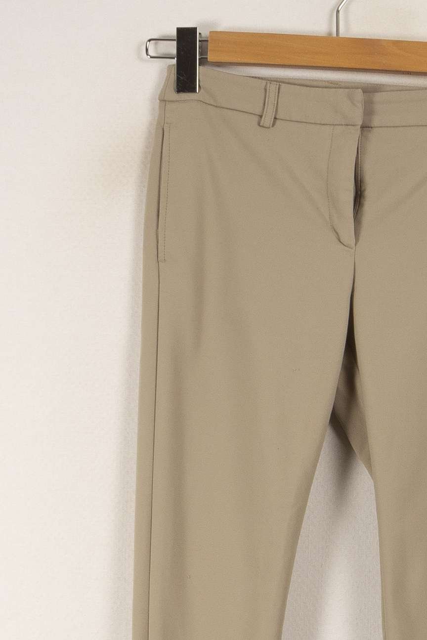 Cropped slim jeans with studs TARA JARMON - Seconde Main Beige