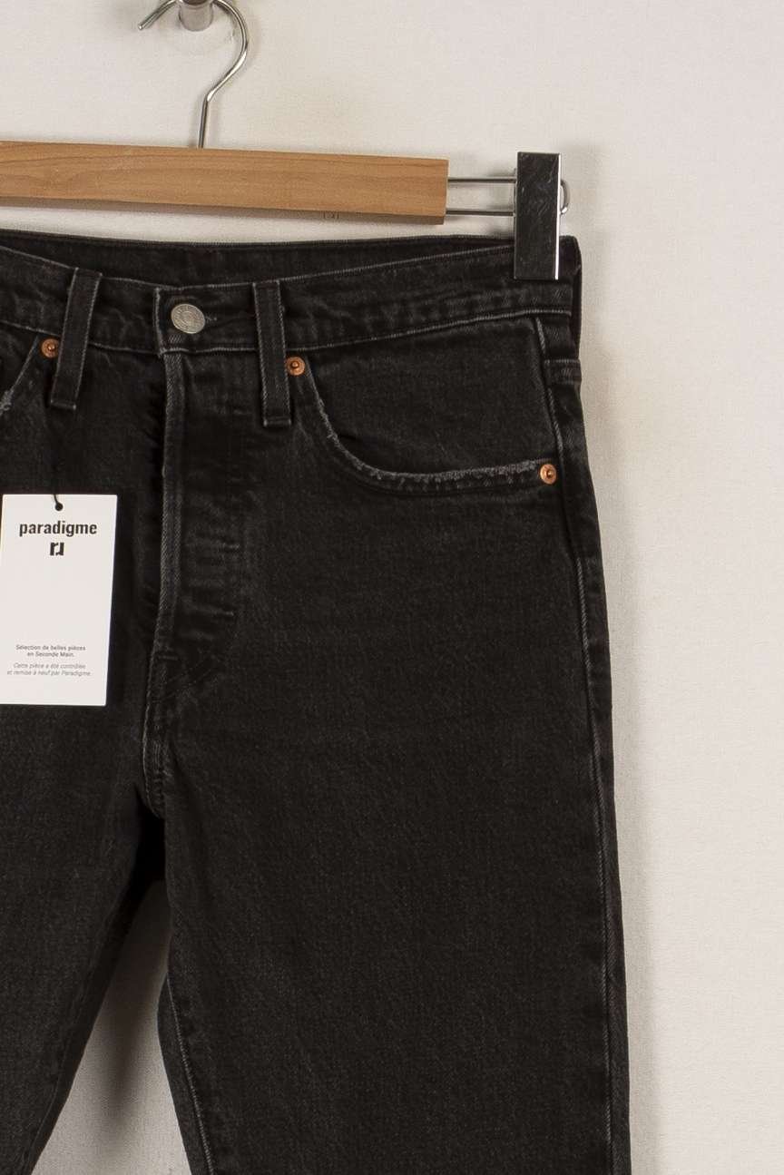 Cropped slim jeans with studs LEVI'S - Seconde main Black