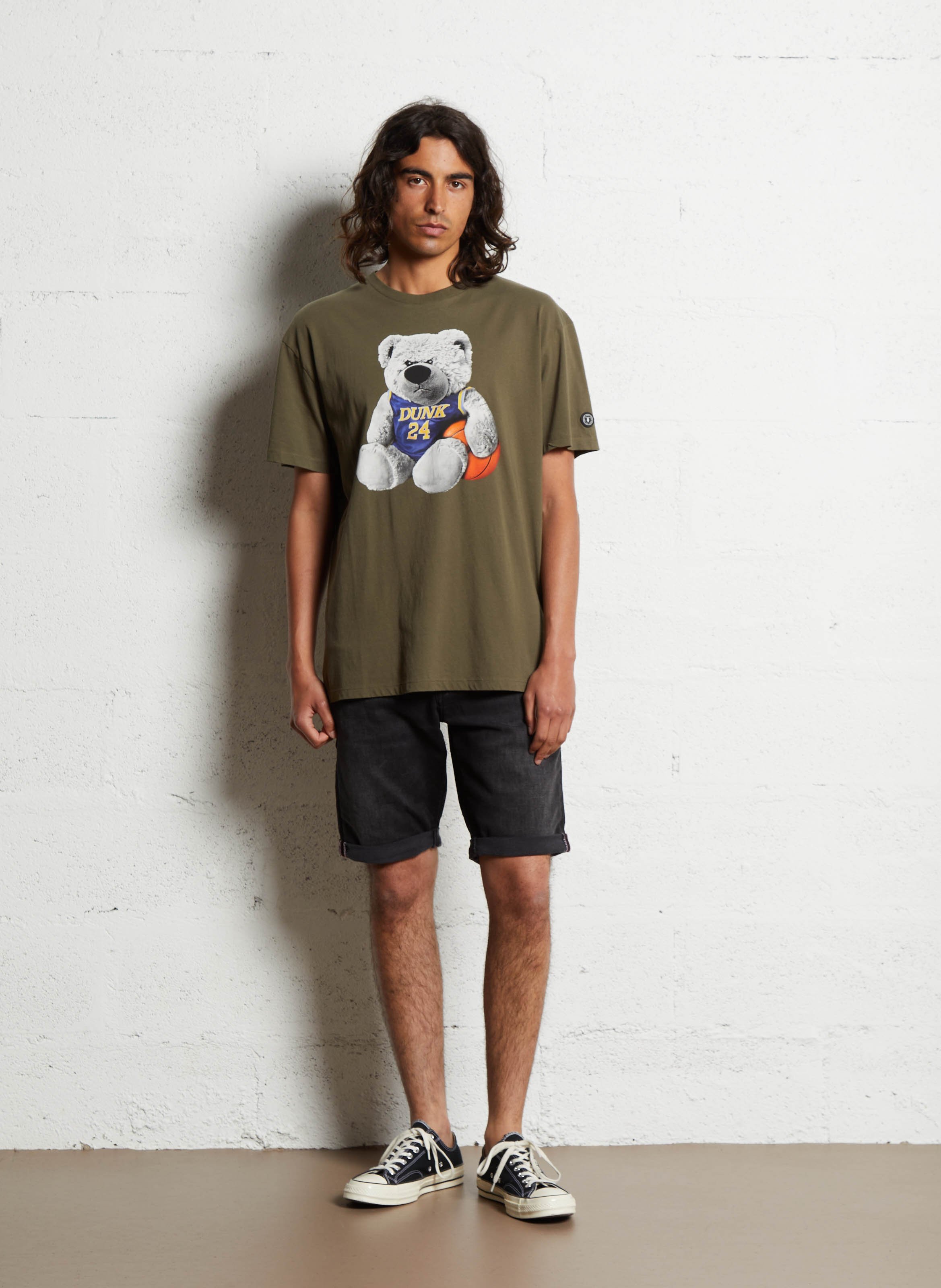 Bermuda en denim de coton mélangé LE TEMPS DES CERISES Noir