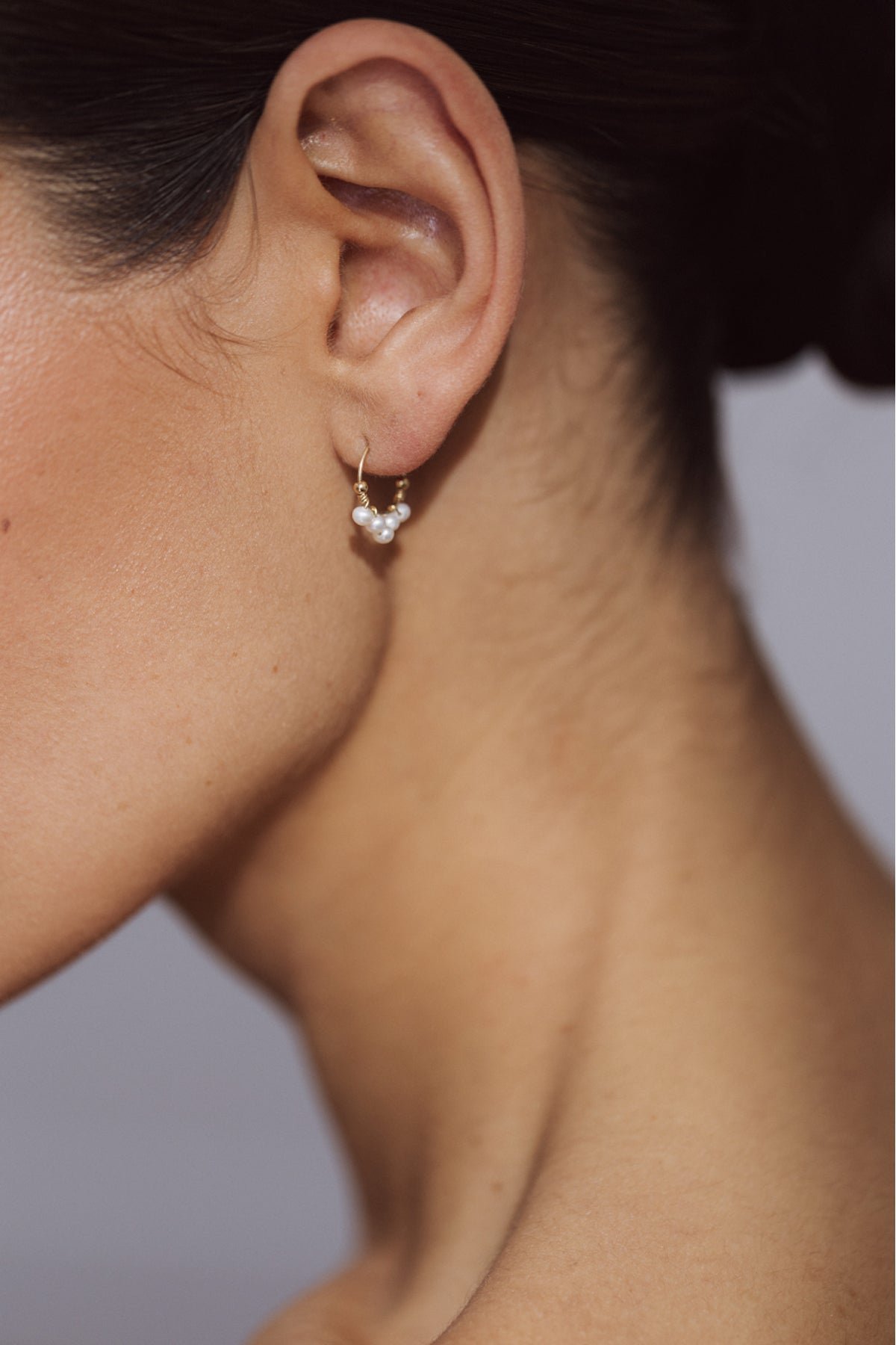 Priya mini hoop earrings YAY White