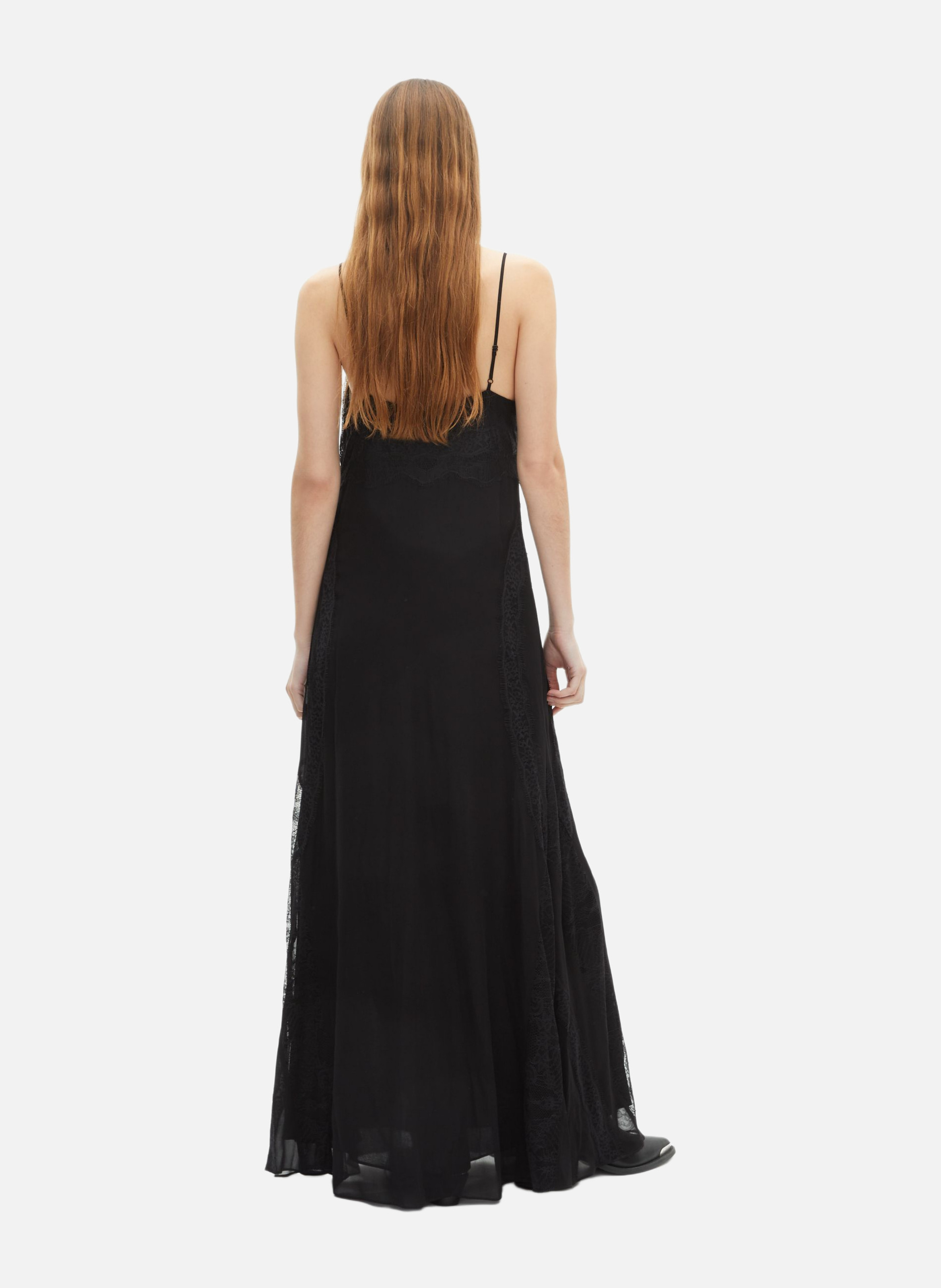 Long dress with lace THE KOOPLES Black