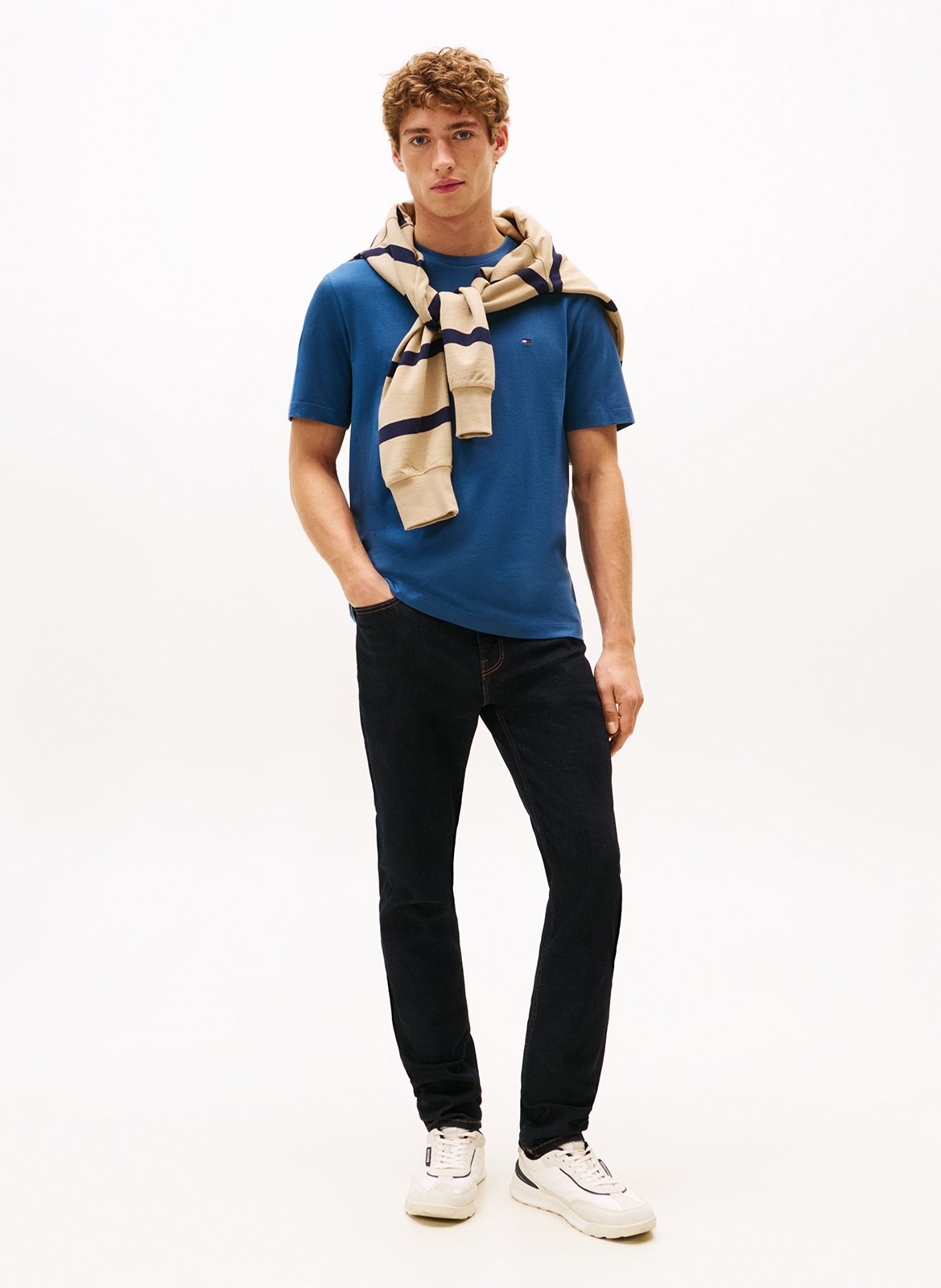 Round-neck cotton T-shirt TOMMY HILFIGER Blue