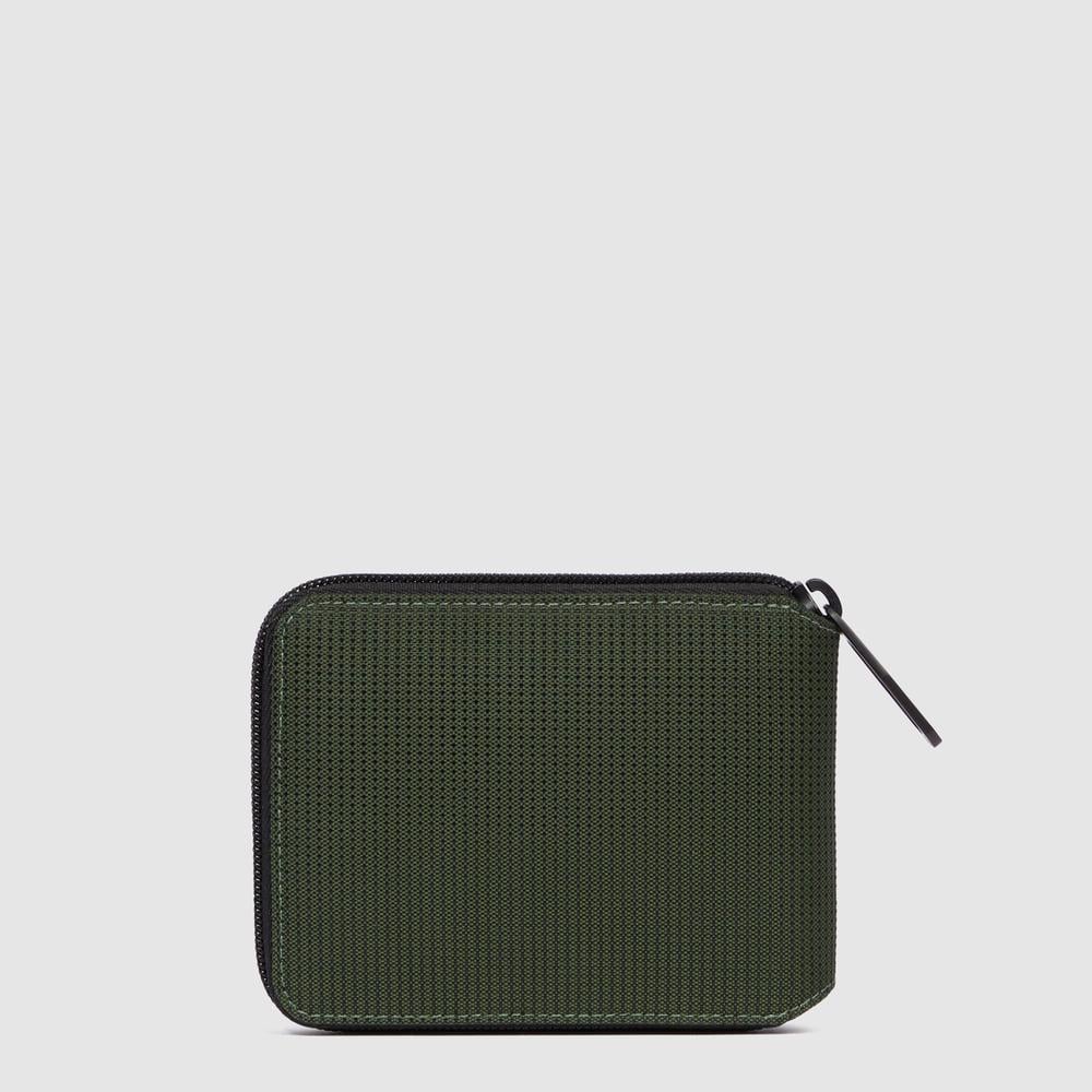 Cruminette zipped wallet PIQUADRO Green