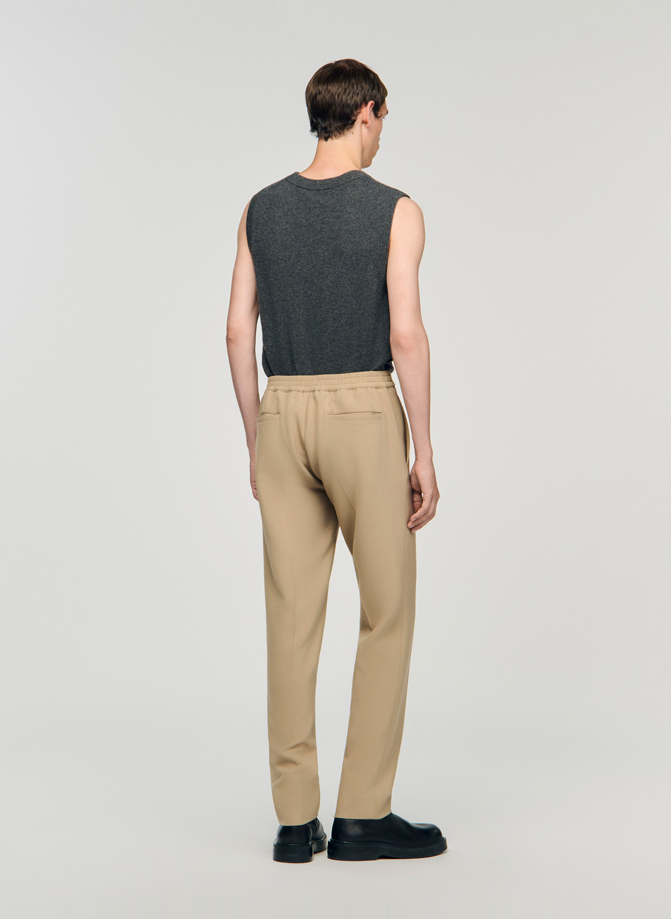 Carrot trousers SANDRO Beige