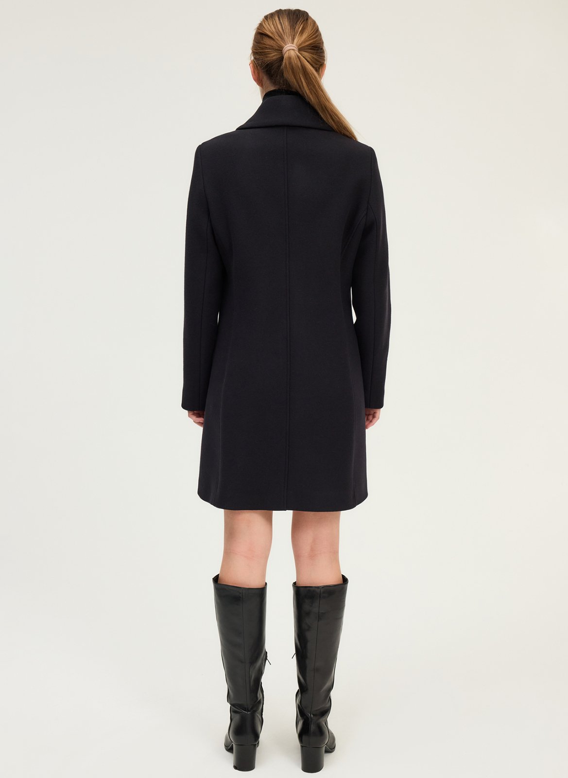 Belted wool-blend coat PABLO Blue