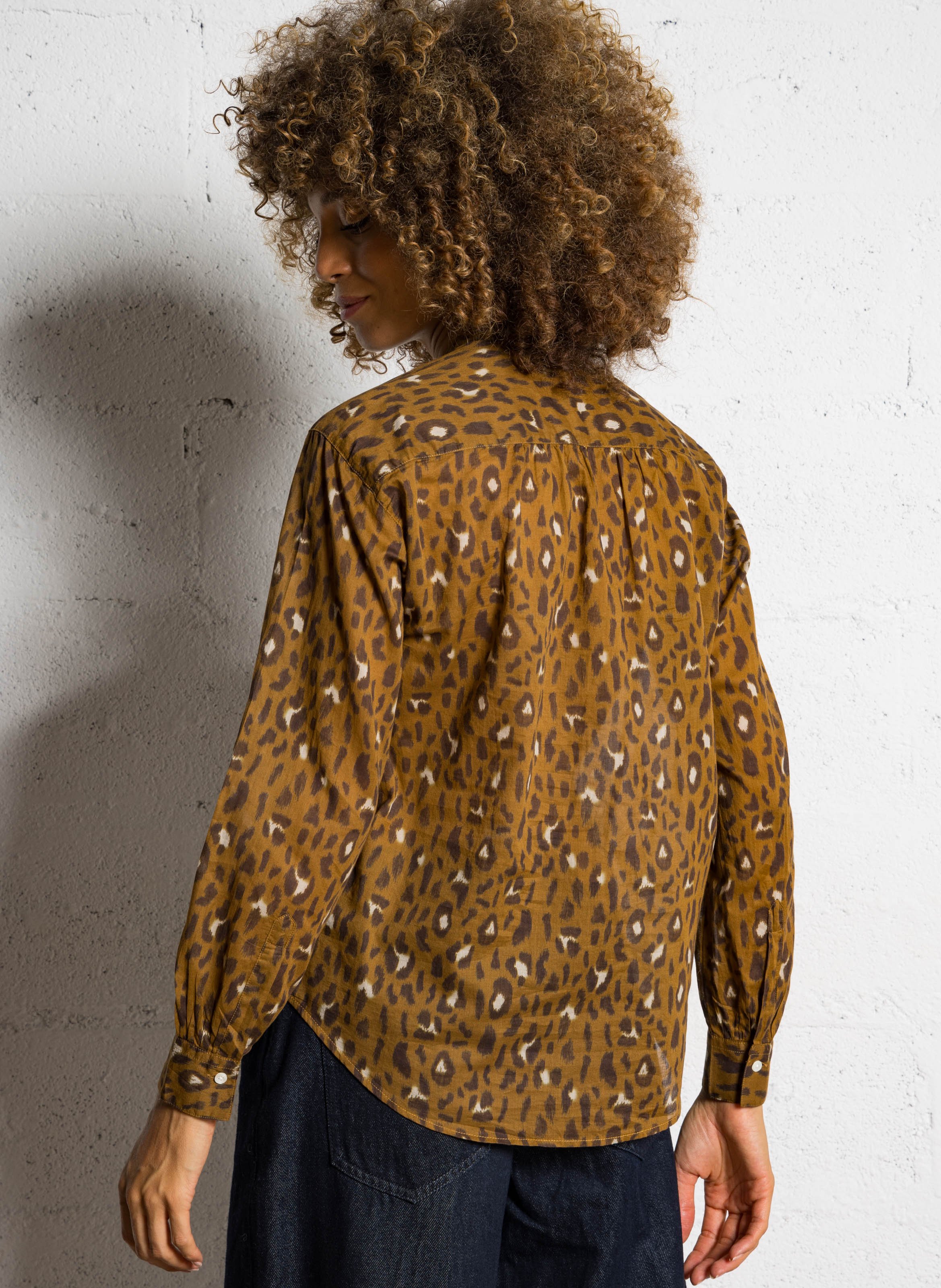 Baumwollbluse mit Rundhalskragen HARTFORD Mehrfarbig