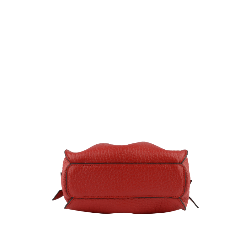 Shoulder bag - cowhide leather POURCHET Red