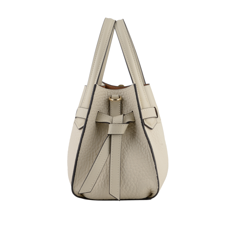 Handbag - cowhide leather Beige