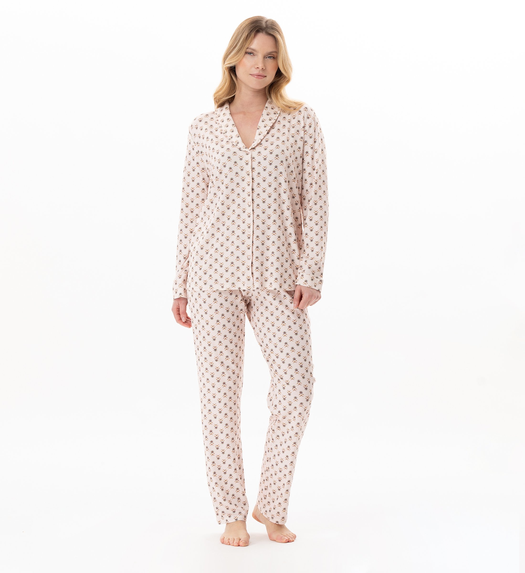 Buttoned cotton modal pajamas LE CHAT Multicolored