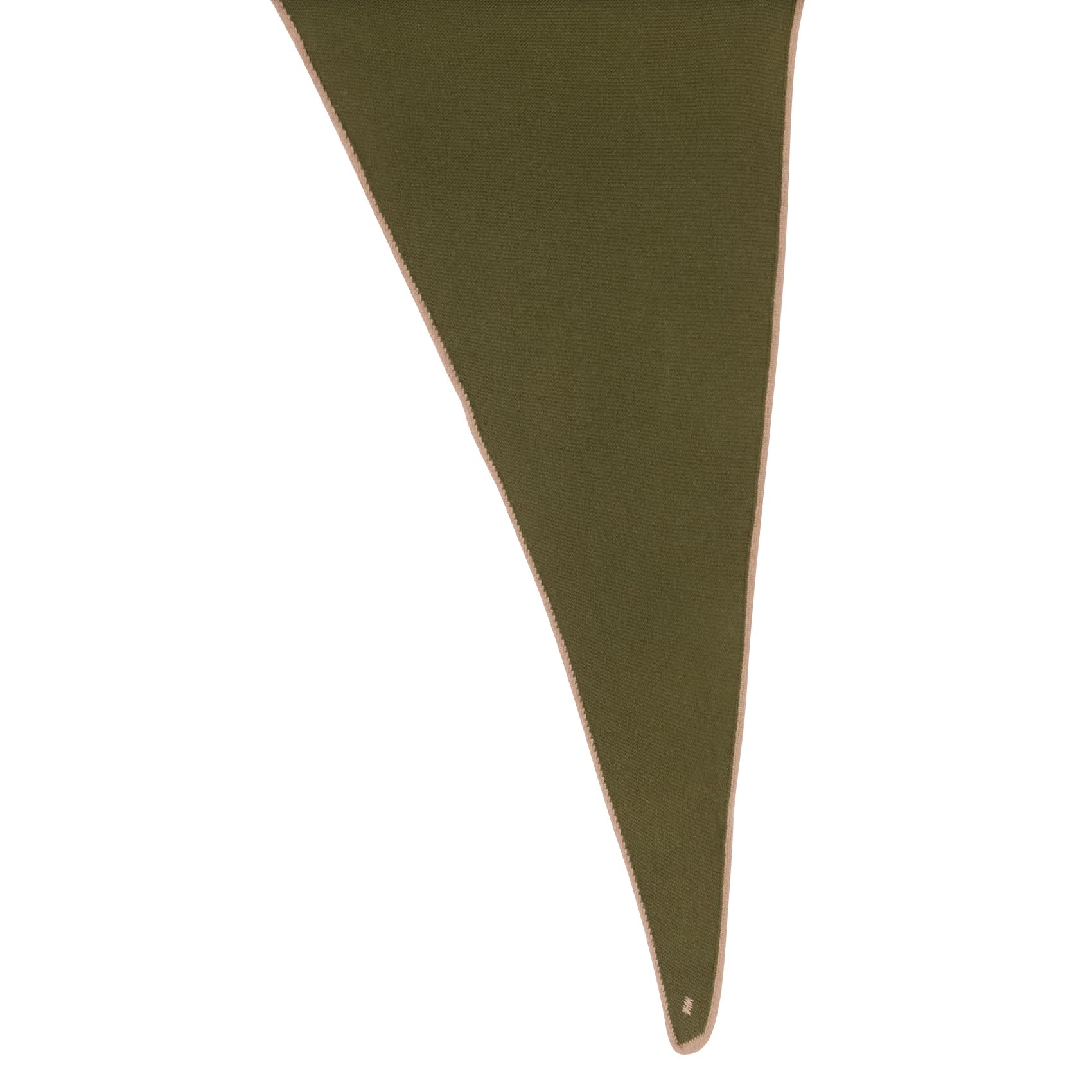 Driehoekige kasjmier sjaal KOON Kaki