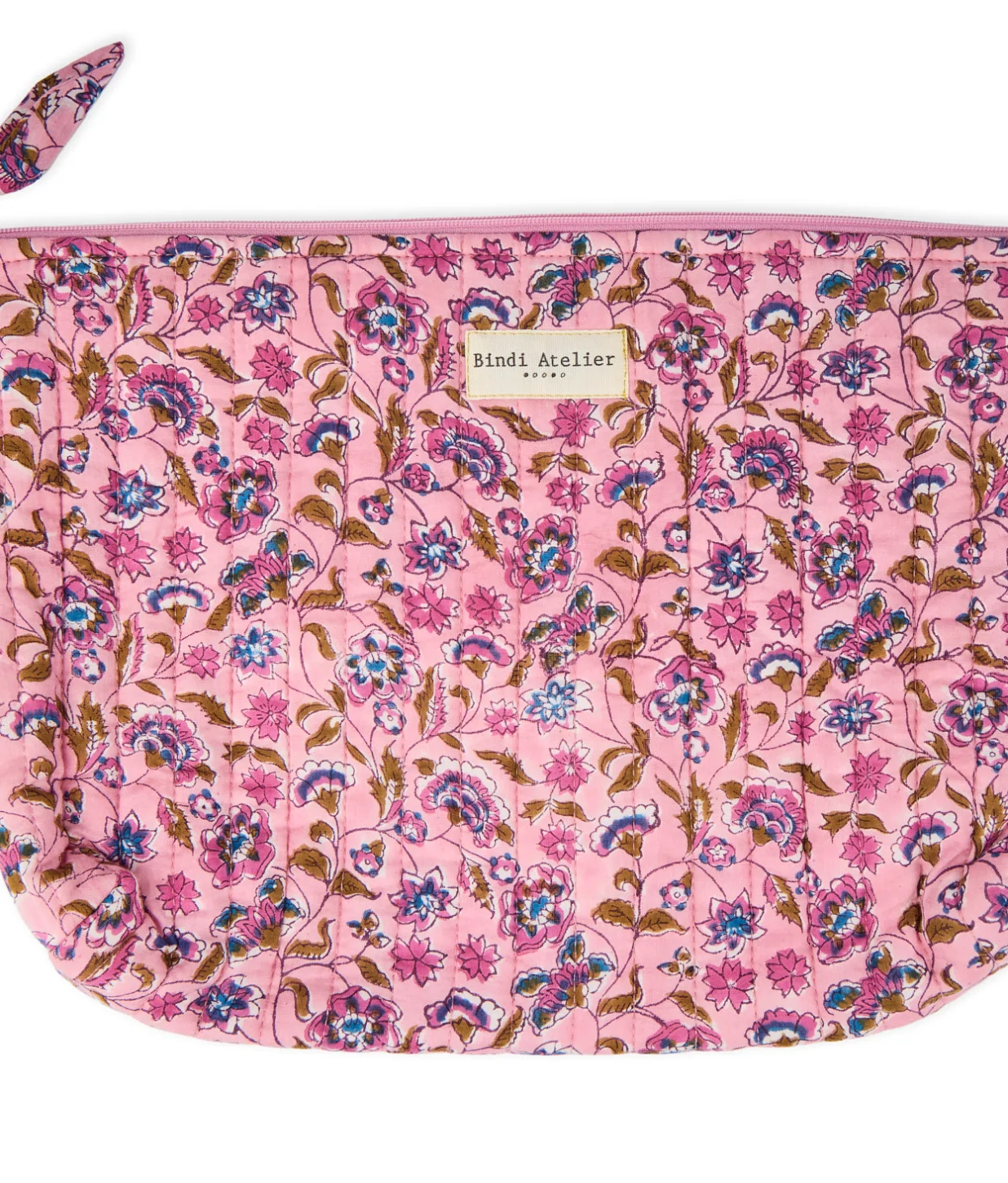 Maxi clutch bag with edel print BINDI ATELIER Pink