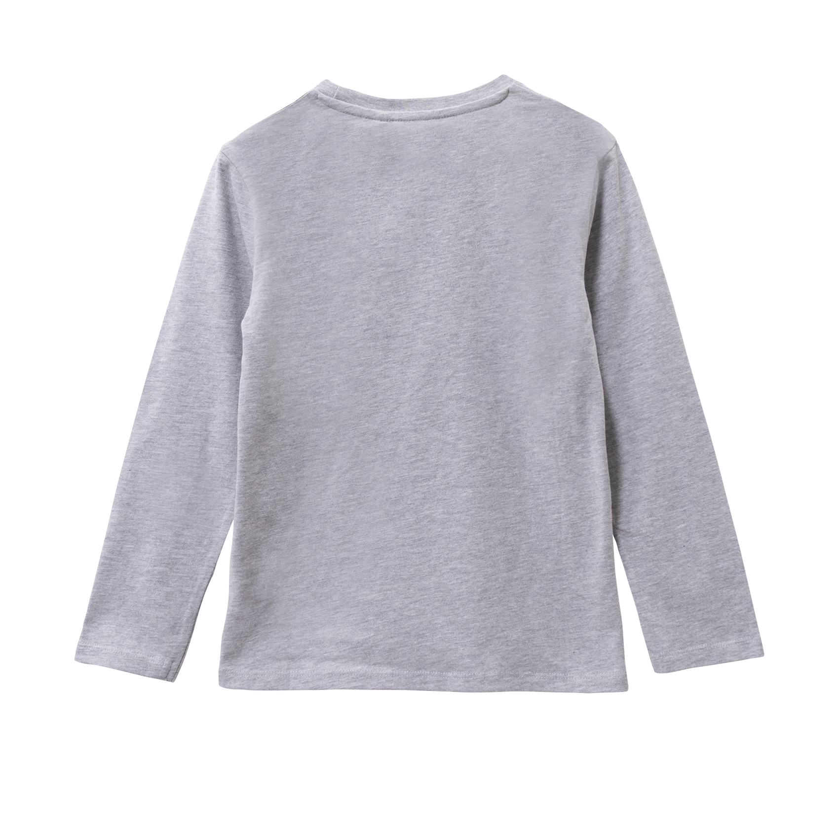 Gerade geschnittenes Rundhals-T-Shirt aus Baumwolle mit Siebdruck IKKS JUNIOR Grau