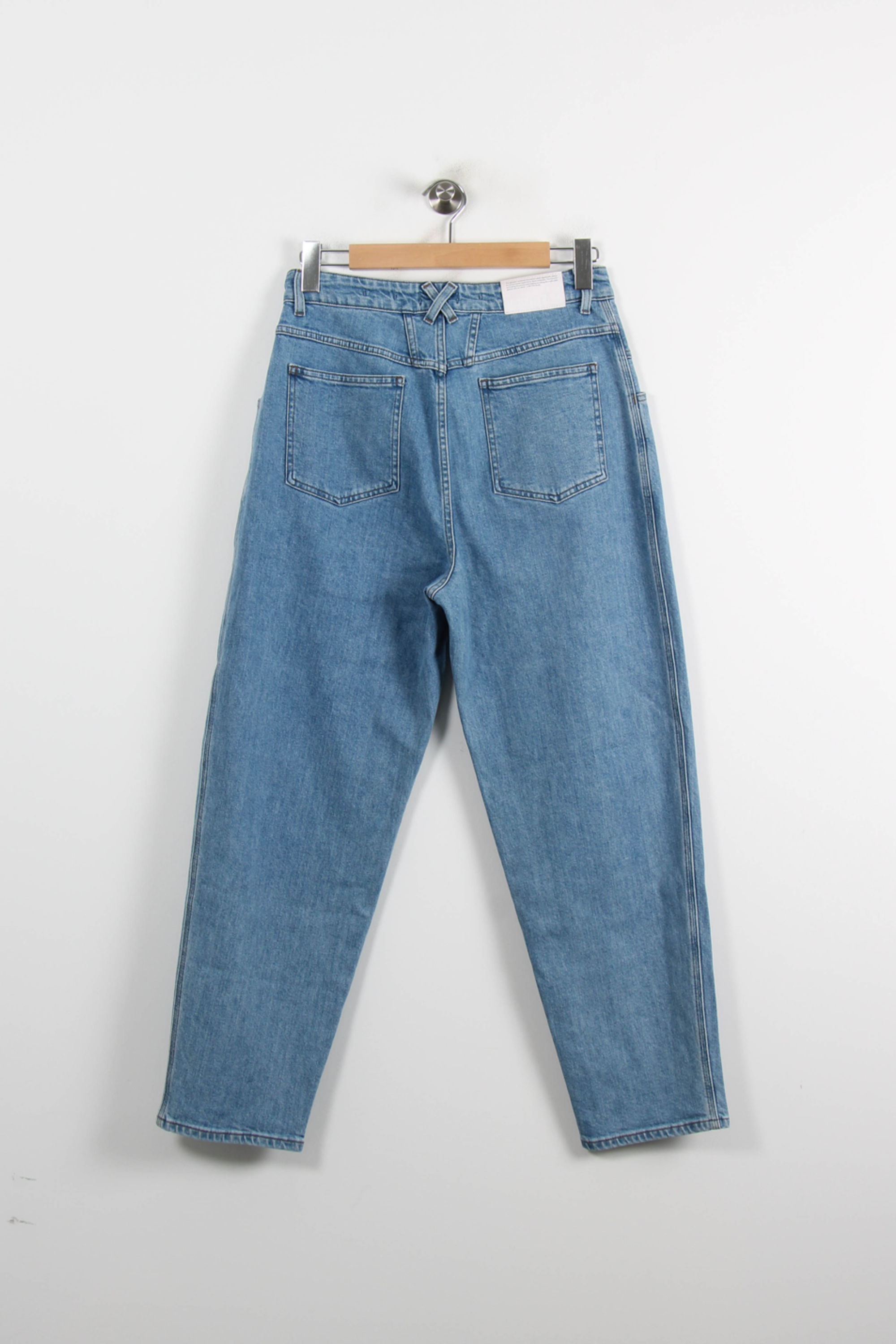 Cropped slim jeans with studs CLOSED - Seconde Main Blue