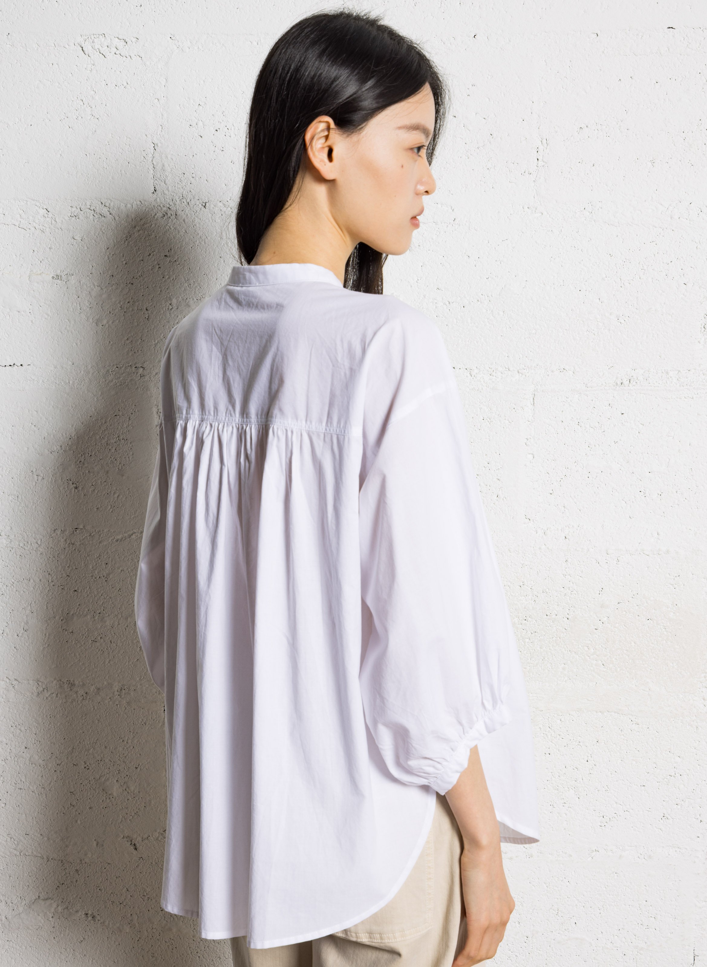 Oversize-Baumwollhemd mit klassischem Kragen JC SOPHIE Weiss