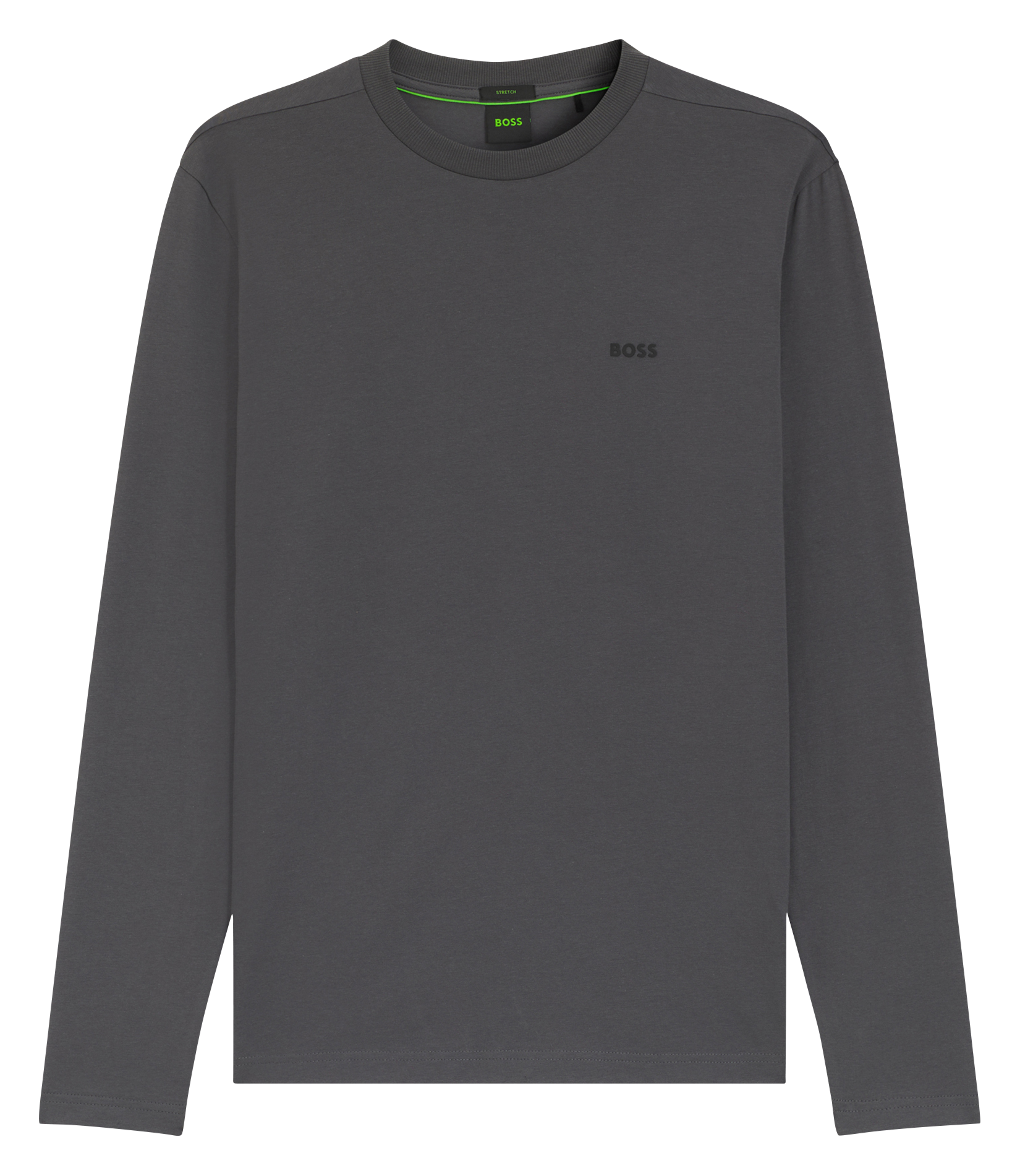 Straight screen-printed round-neck T-shirt BOSS Silver