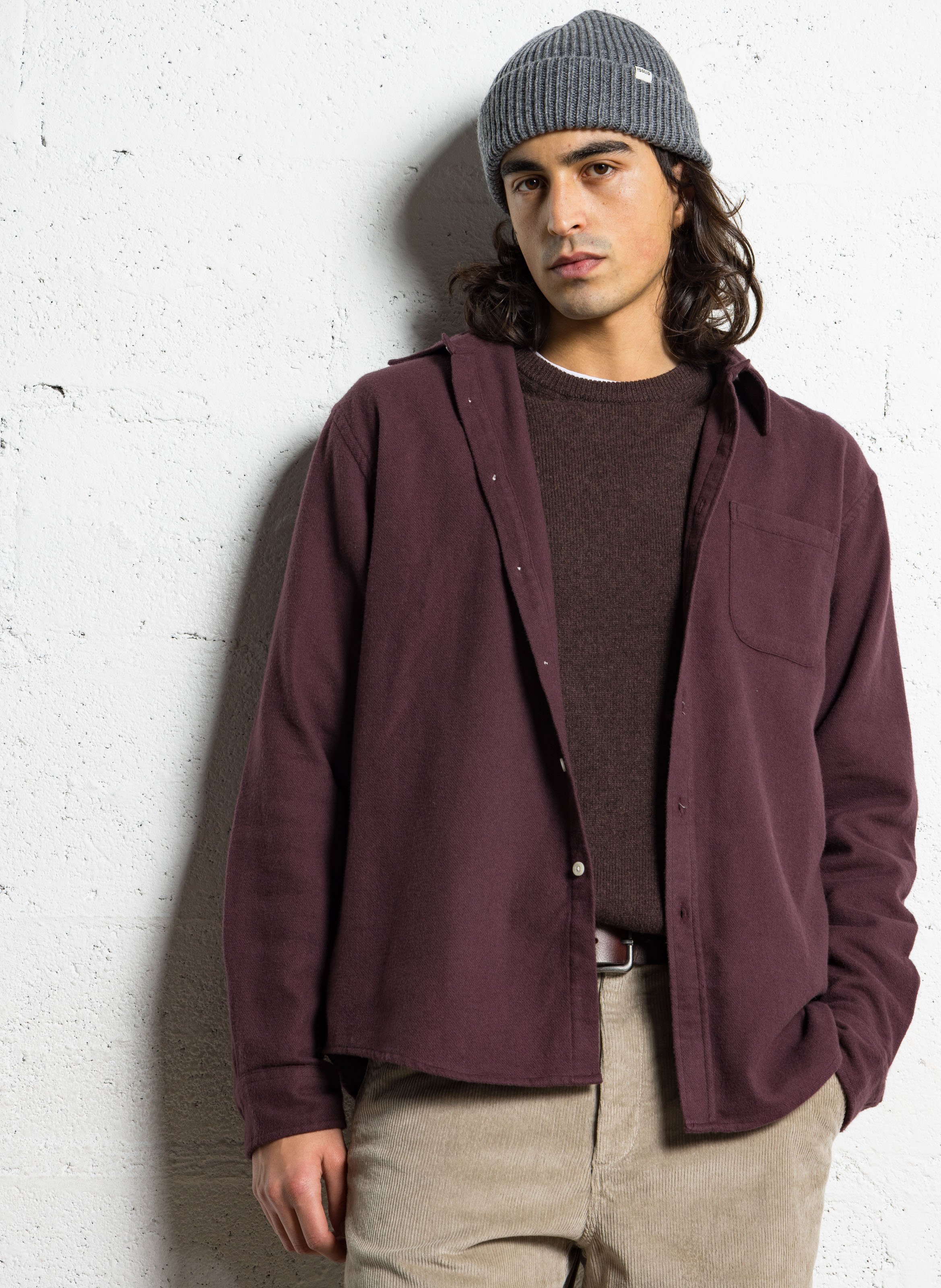 Chemise col classique en coton bio COLORFUL STANDARD Rouge