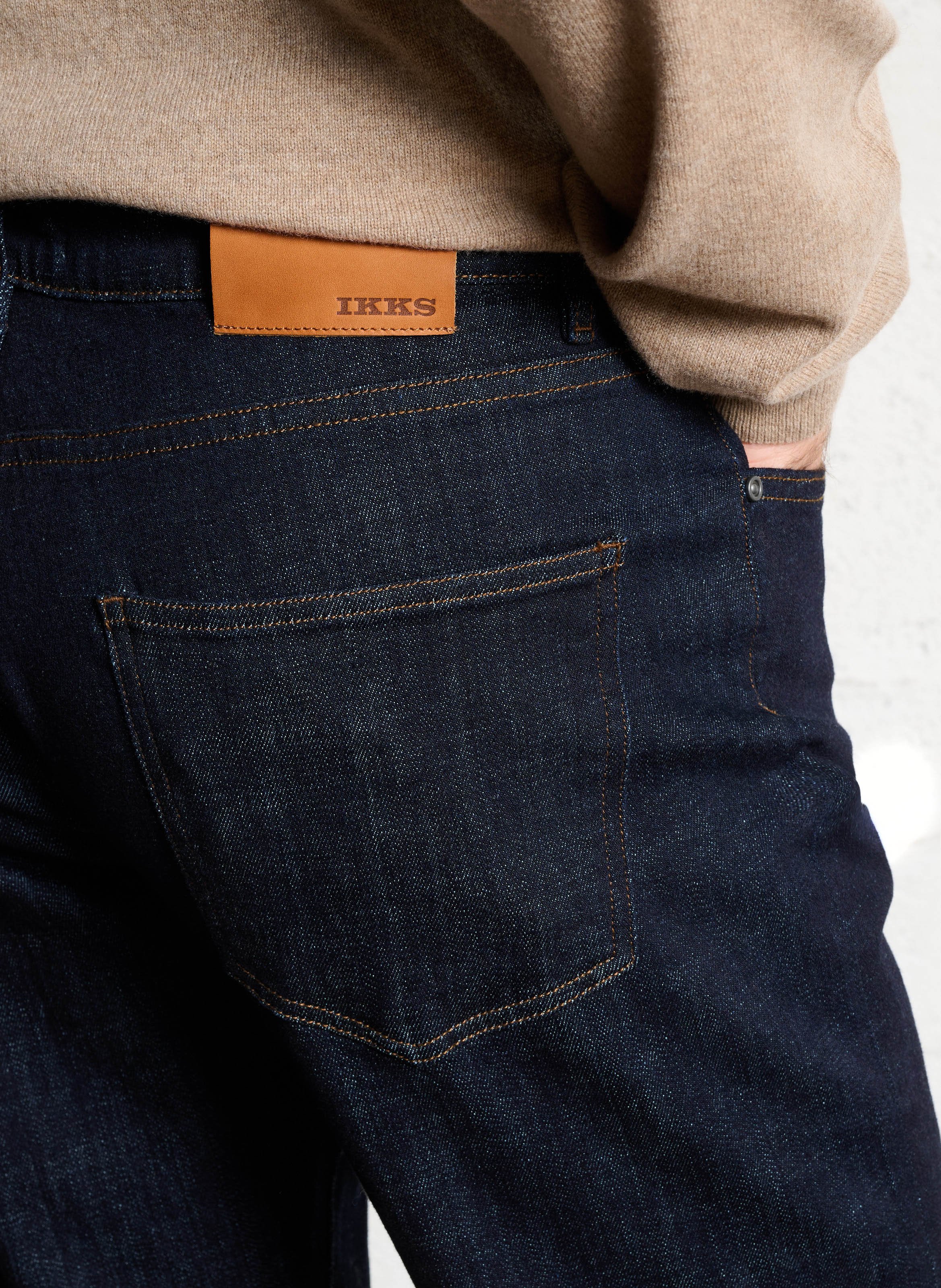 Cotton-blend straight jeans IKKS Blue