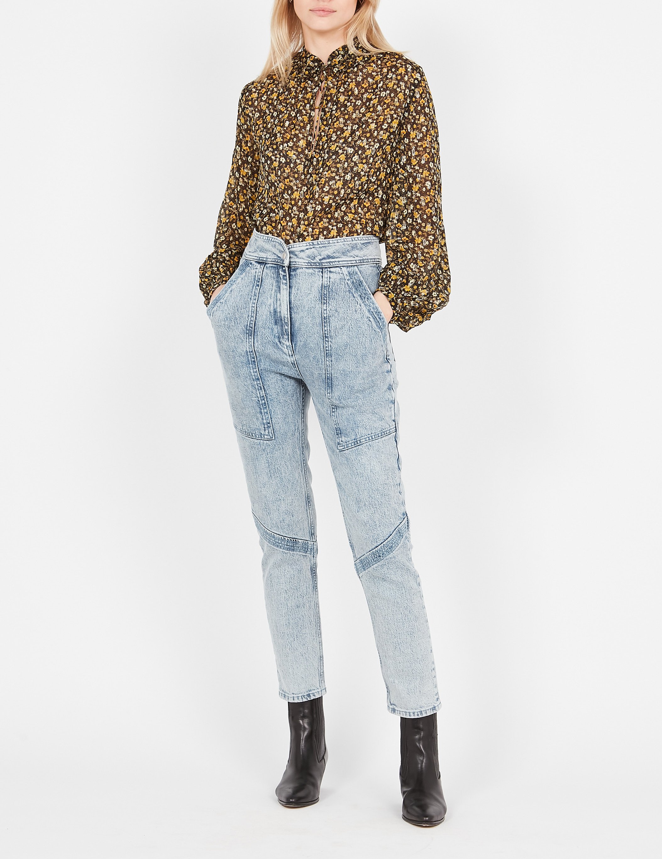 Loose-fit floral print round-neck top THE KOOPLES Multicolored