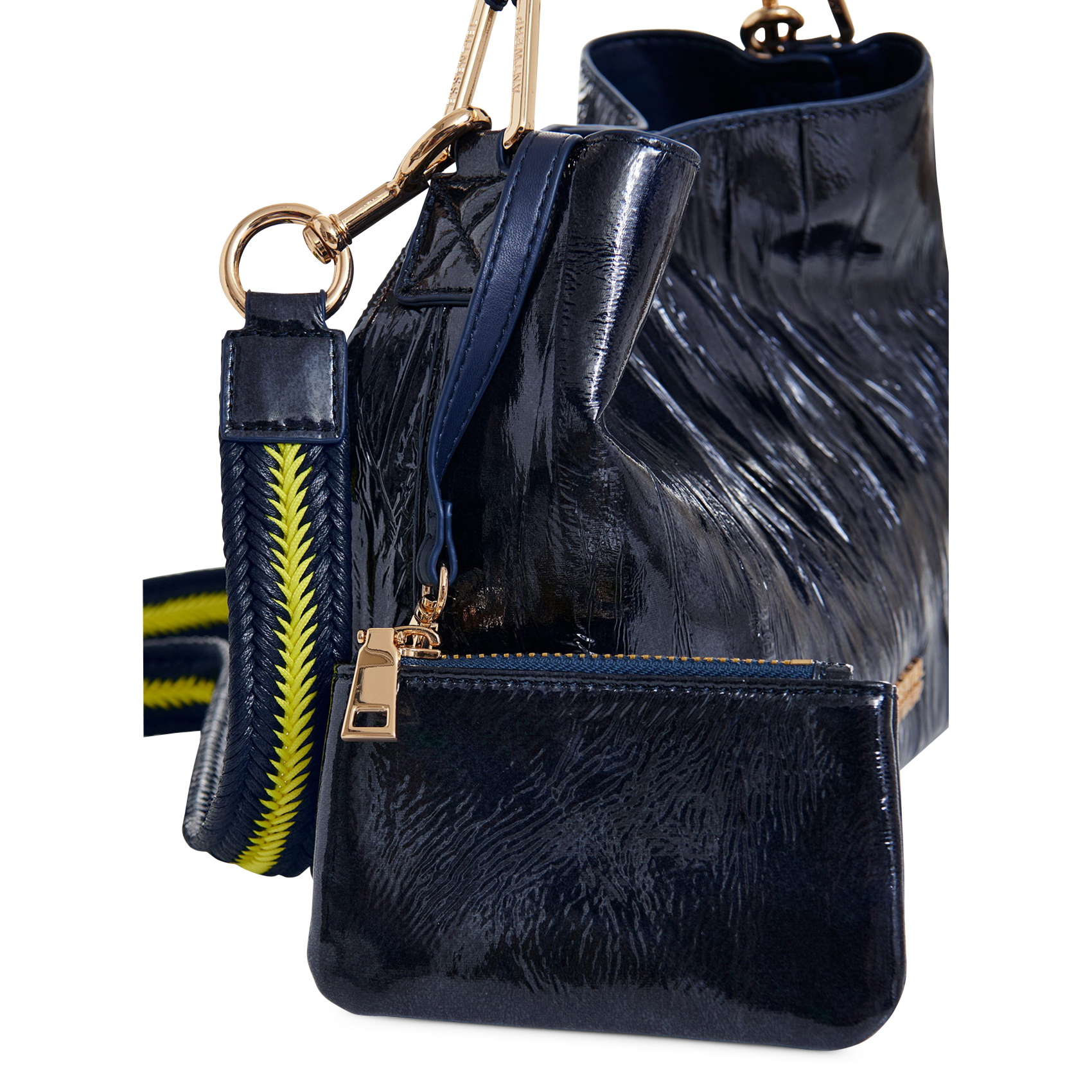 Crackled shoulder bag ESSENTIEL ANTWERP Black