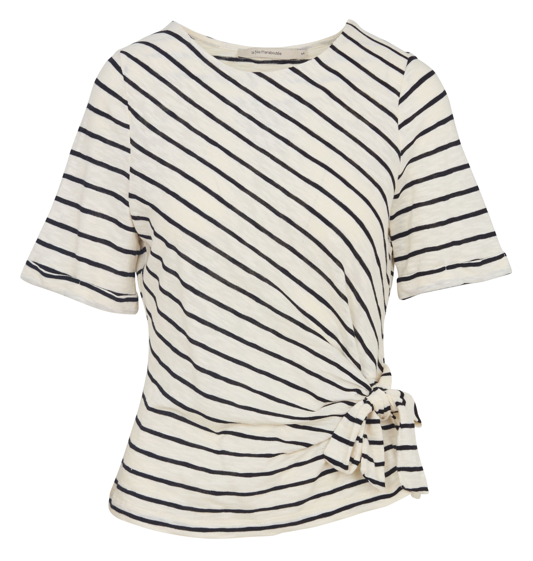 Tee-shirt col rond en coton LA FEE MARABOUTEE Bleu