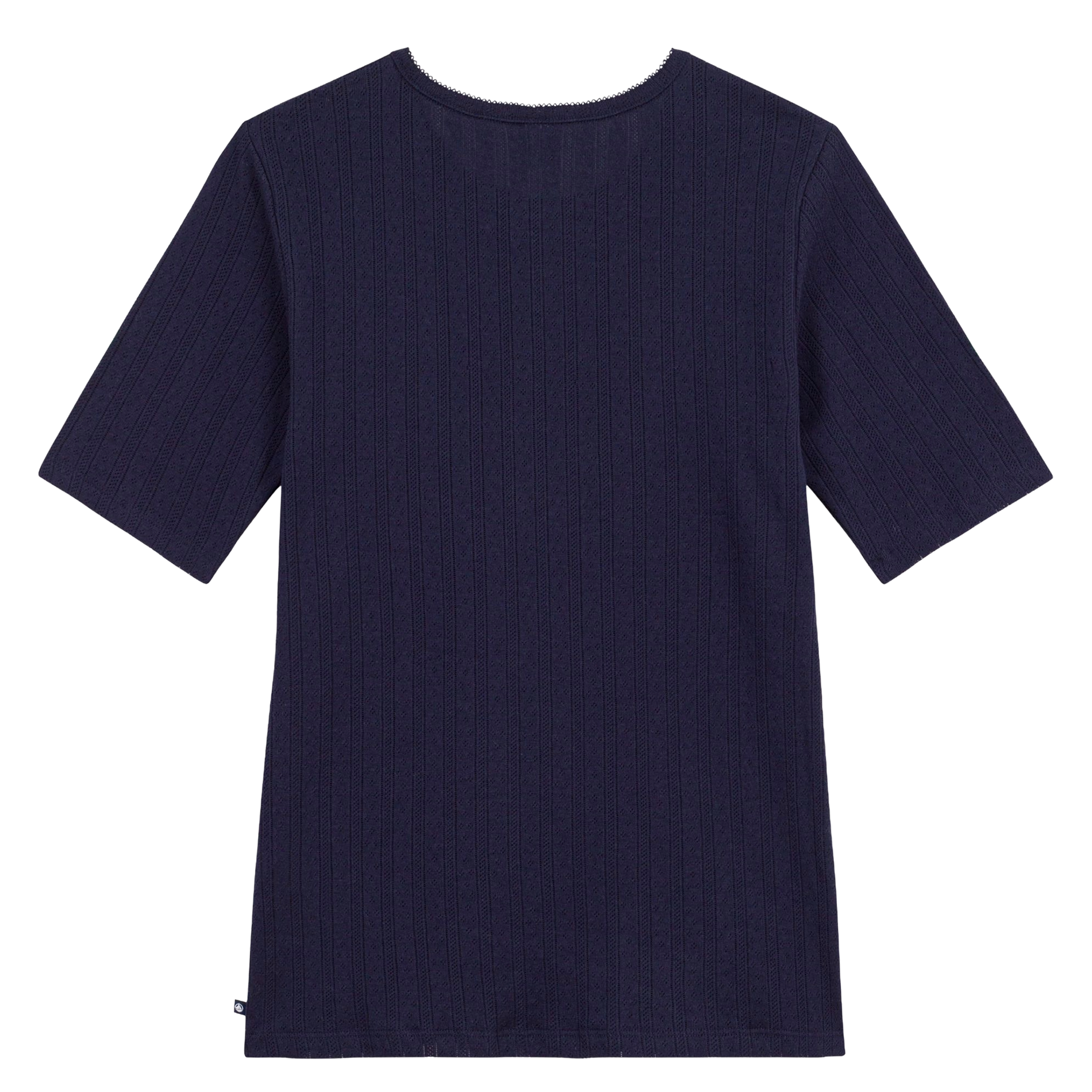 Top met knoopsluiting in pointelle-gebreide stof PETIT BATEAU Blauw