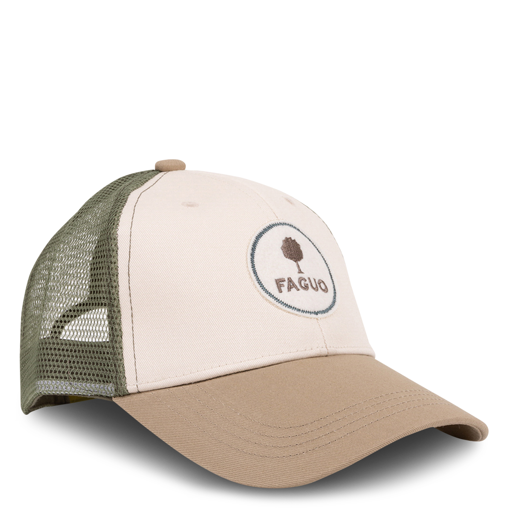 Casquette brodée en coton recyclé FAGUO Beige