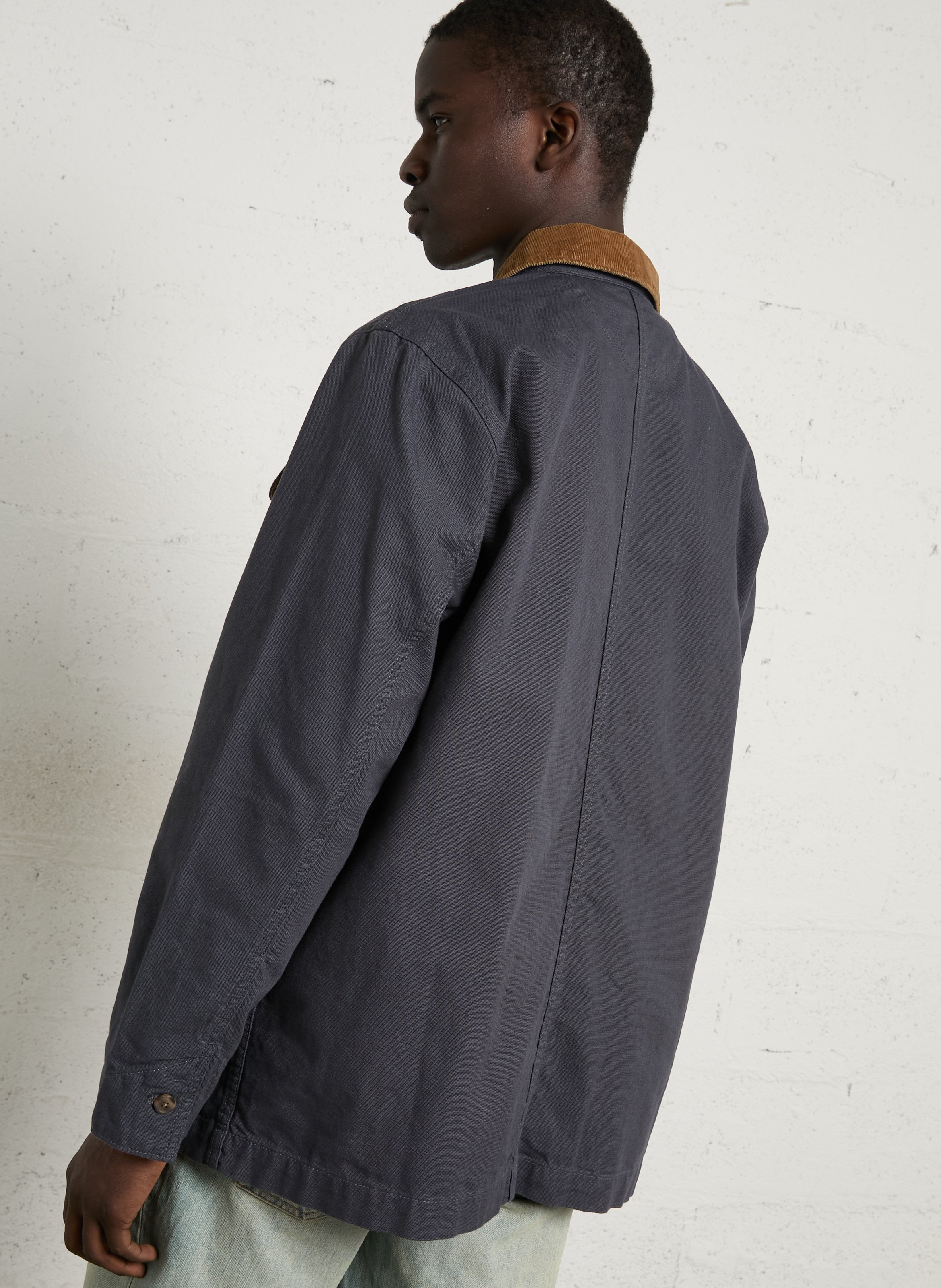 Gerade geschnittene Jacke mit klassischem Kragen aus Bio-Baumwolle PATAGONIA Schwarz