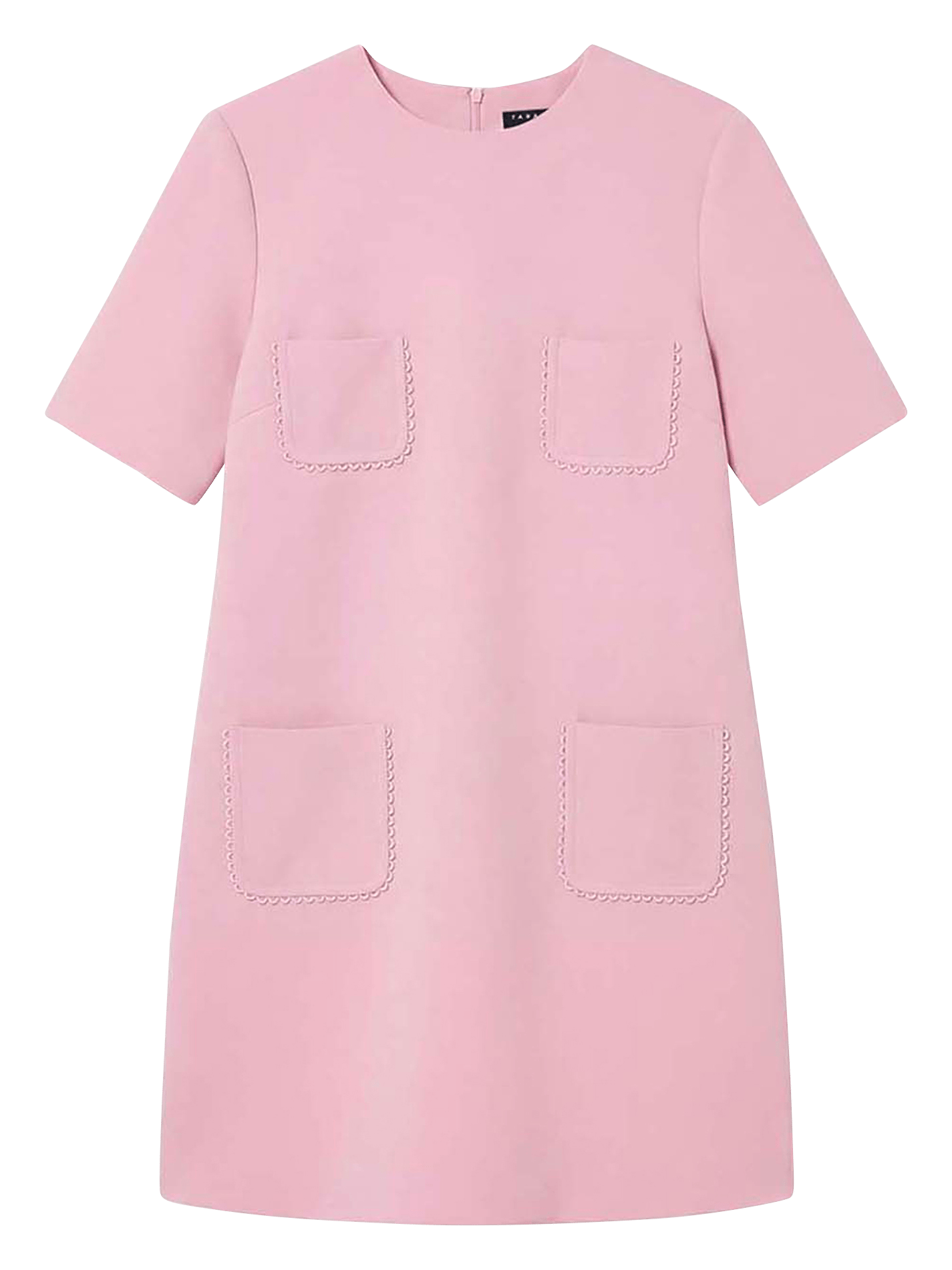 Robe courte droite unie à poches  TARA JARMON Rose