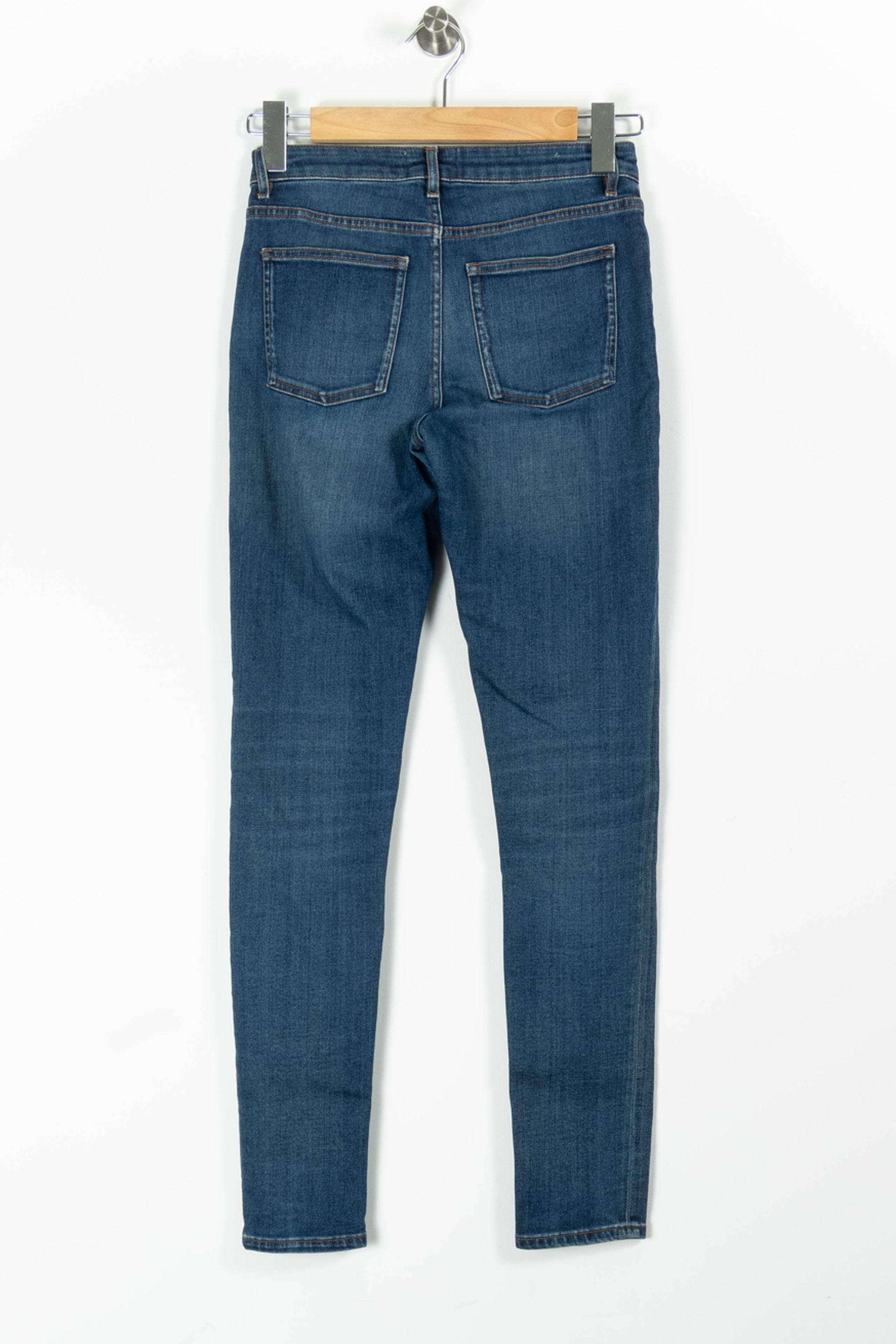 Cropped slim jeans with studs ACNE STUDIOS - Seconde Main Blue