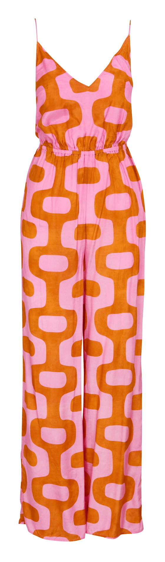 Mono recto con cuello en V estampado SUNDRESS Multicolor