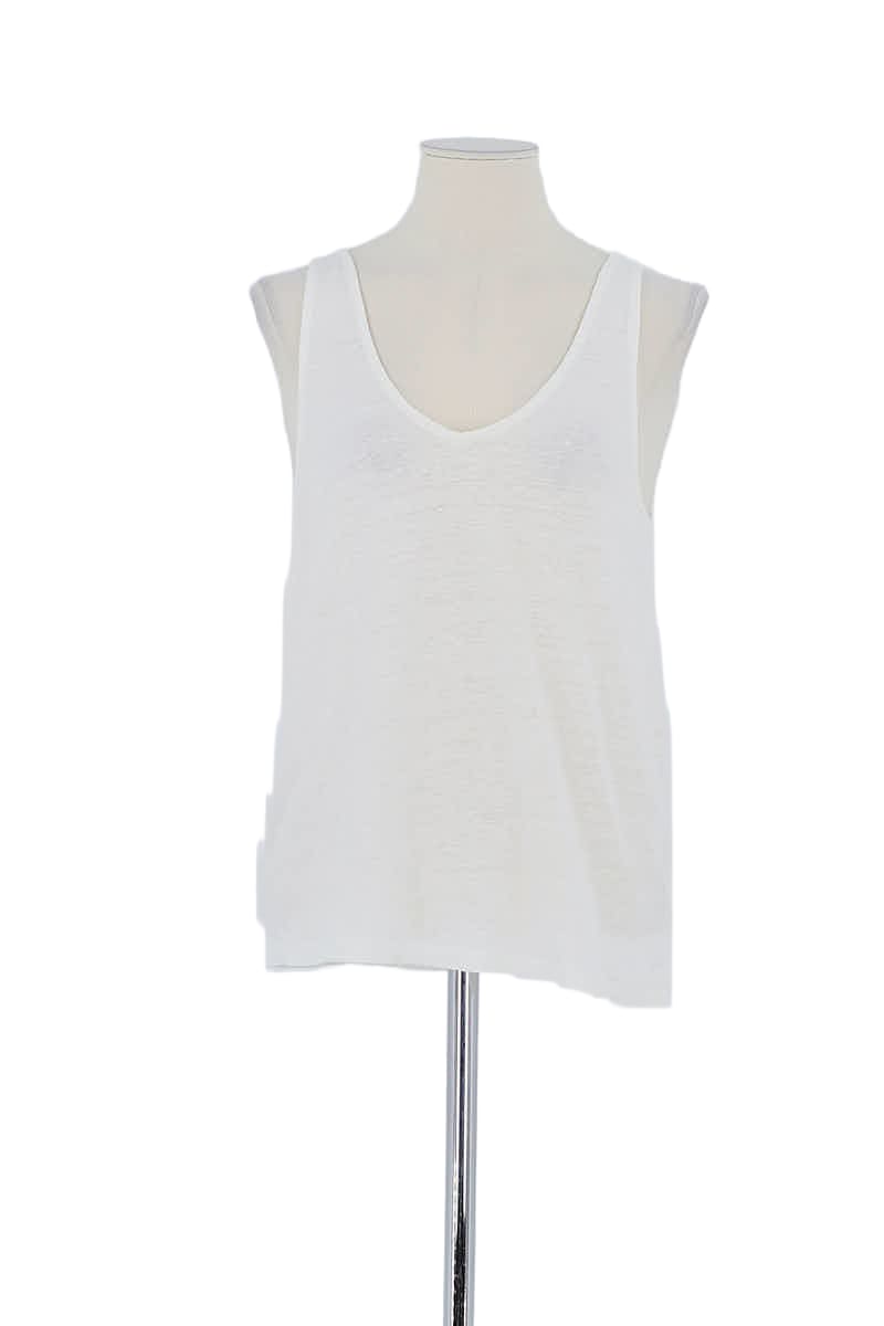 Top sans manche MAJESTIC FILATURES - SECONDE MAIN Blanc